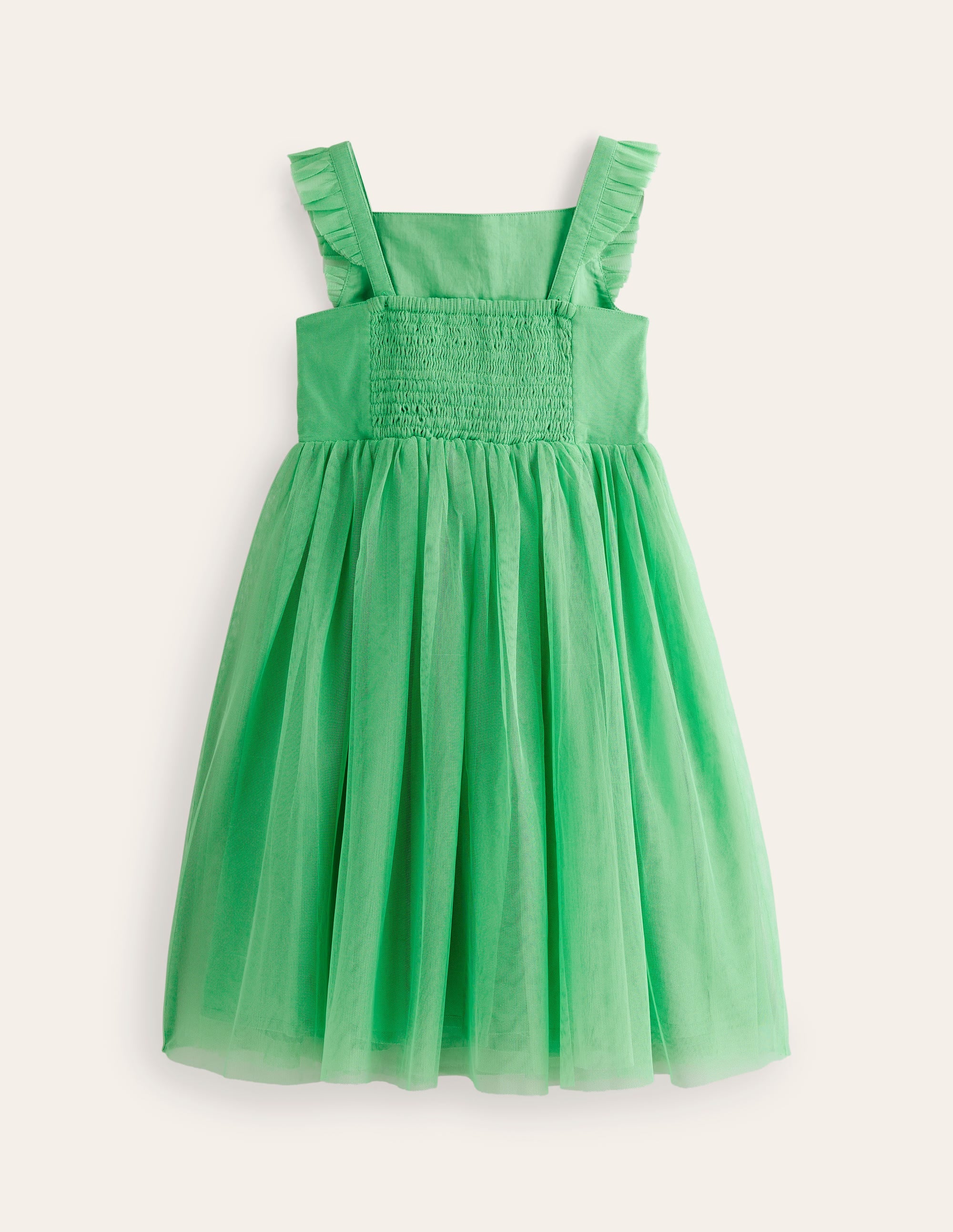 Tüllkleid mit Applikationen-Erbsengrün Blumen - Image 2