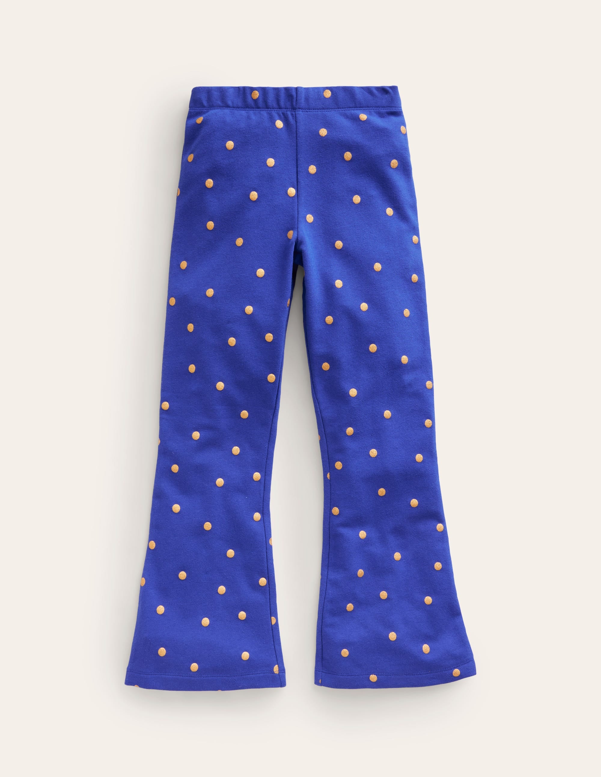 Leggings mit leichtem Schlag und Druck-Marineblau/Gold Gepunktet - Image 1