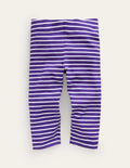 Lustige, verkürzte Leggings-Segelblau/Ecru