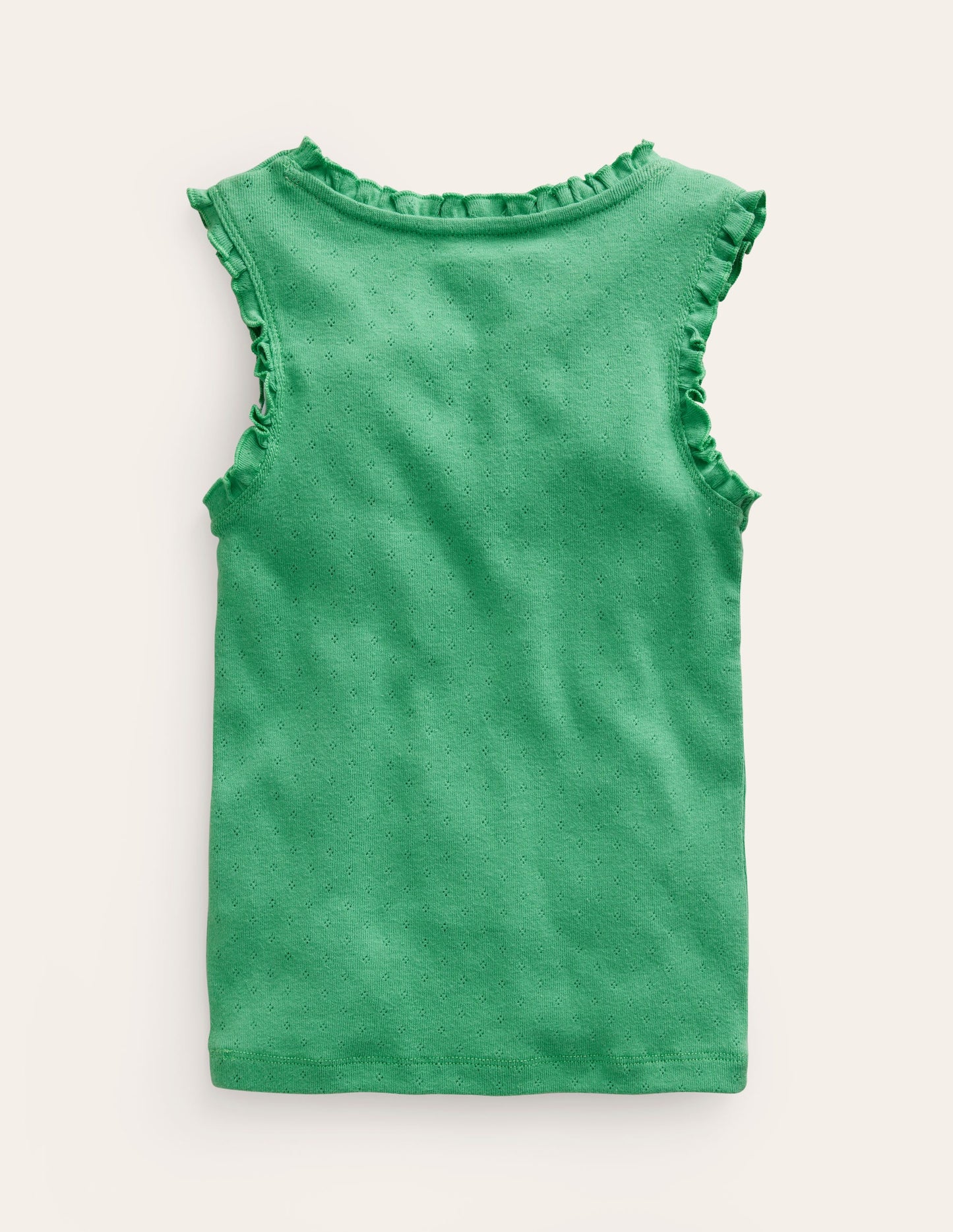 Débardeur en pointelle-Vert aloé vera