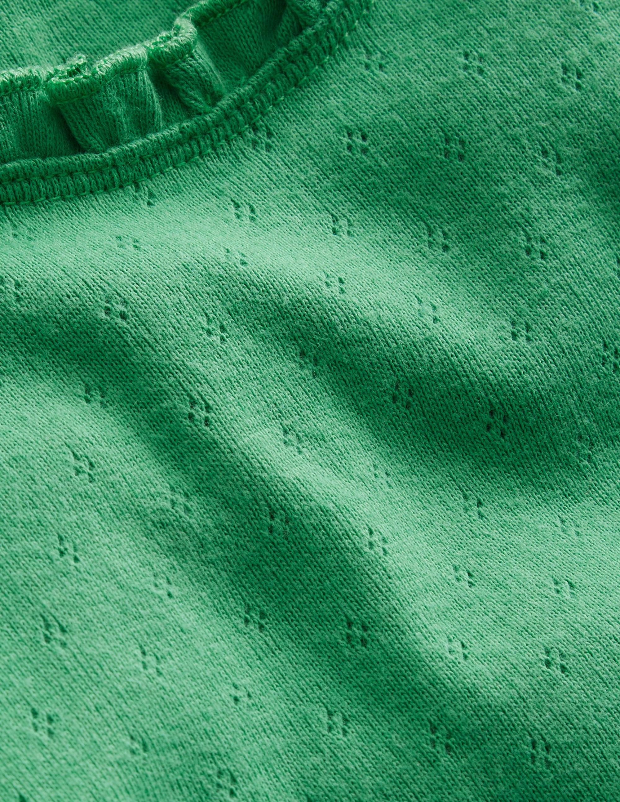 Débardeur en pointelle-Vert aloé vera - Image 3