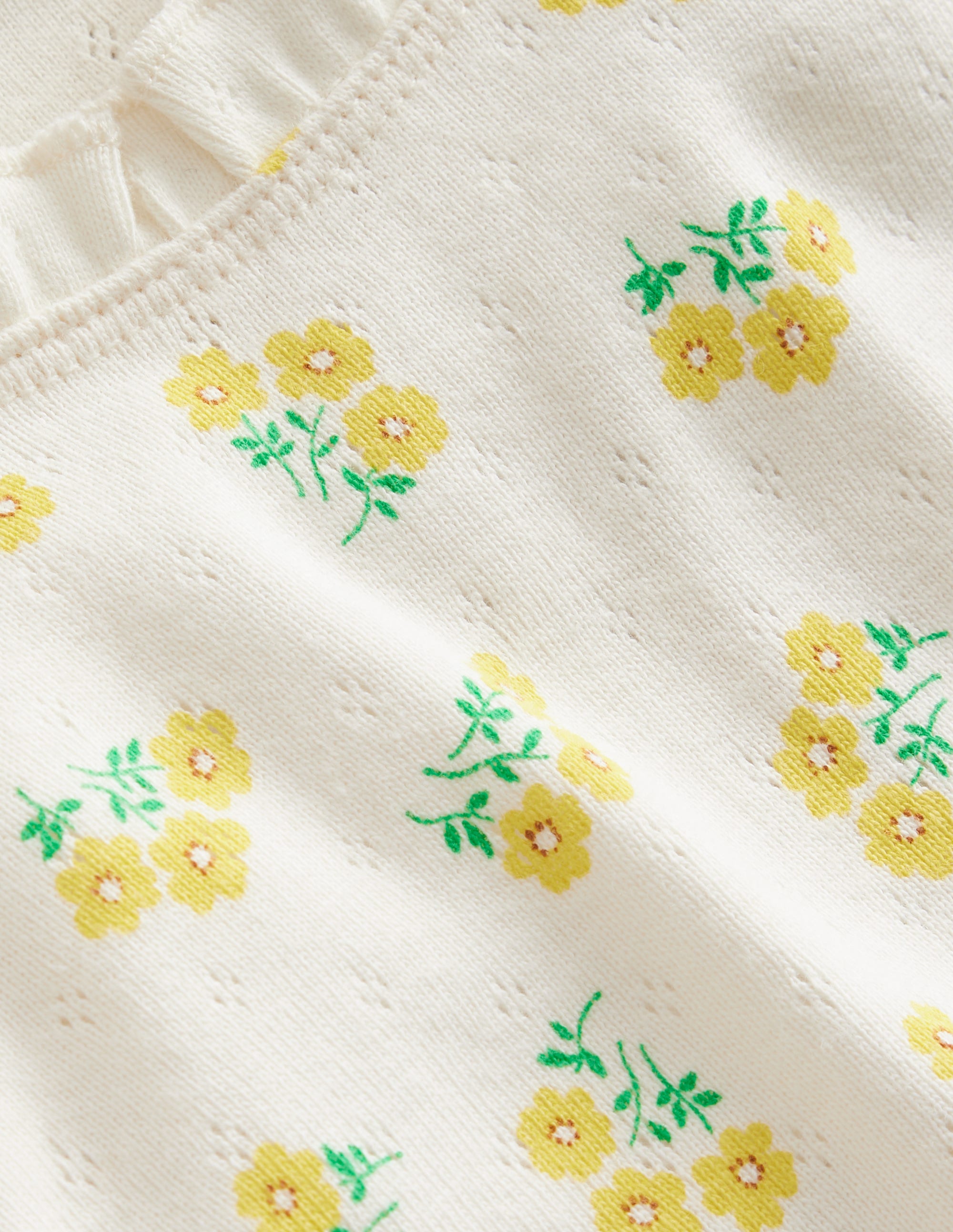 Pointelle-Top-Vanilleschote Kleines Blumenmuster - Image 3