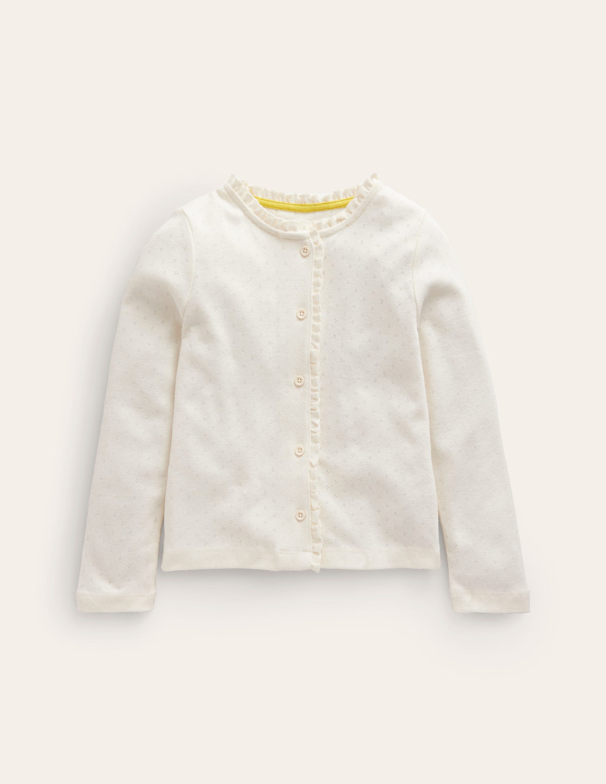 Pointelle-Strickjacke-Vanille-1
