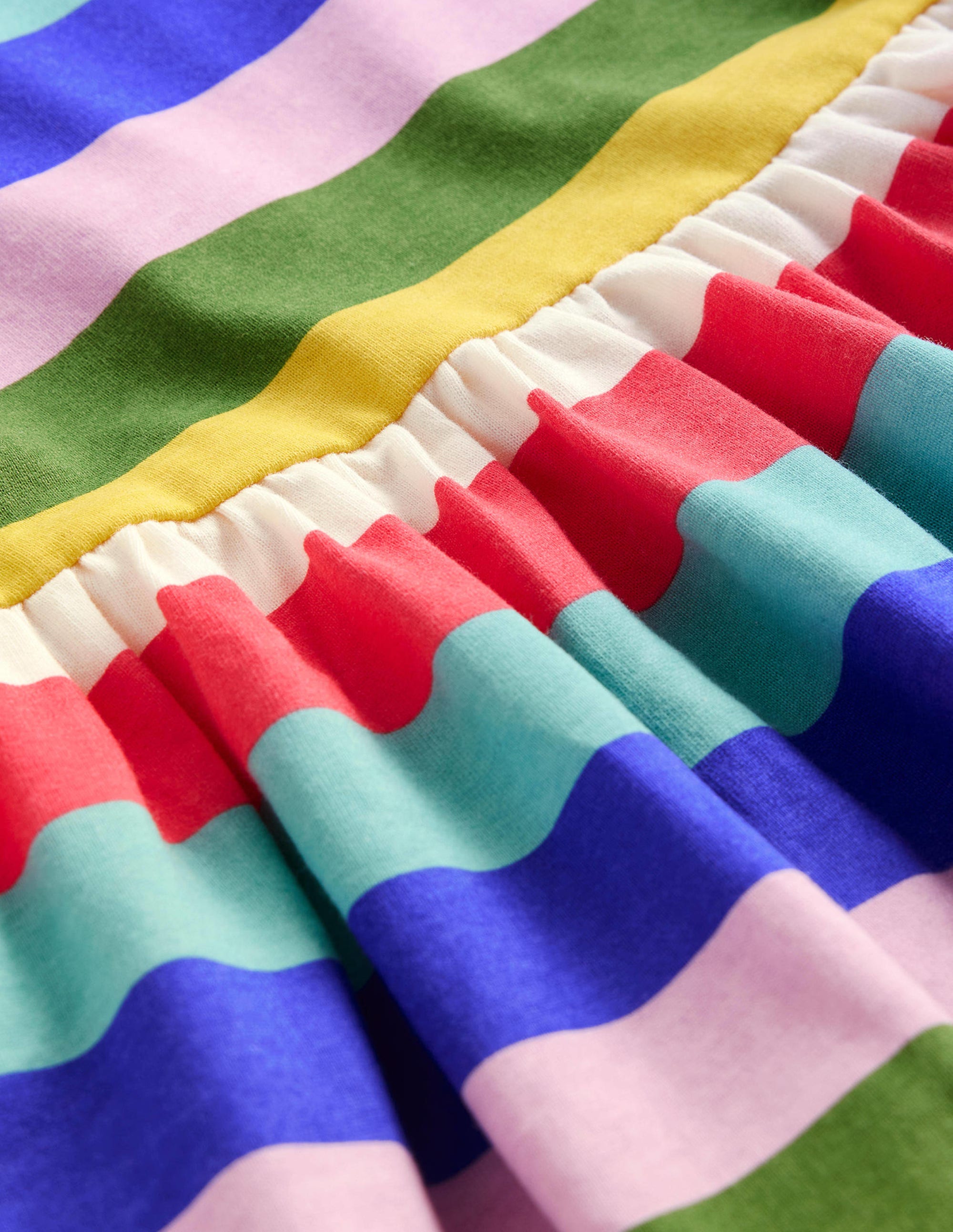 Lustiges Jerseykleid mit kurzen Ärmeln-Blitzblau/Bunt, Gestreift - Image 3