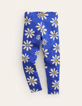 Legging fun-Pâquerettes bleu saphir