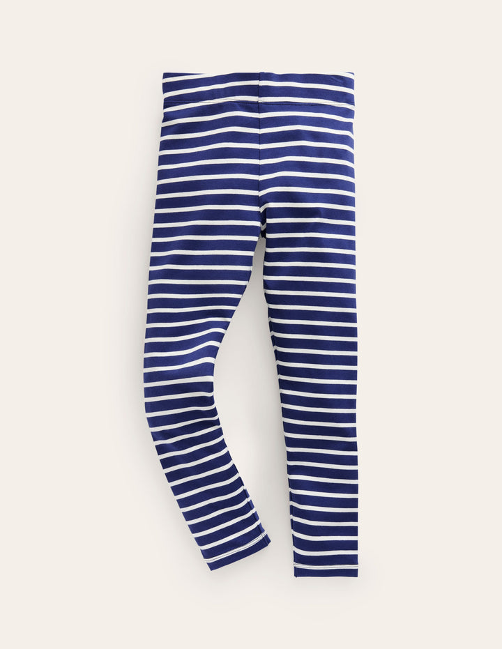 Lustige Leggings-Segelblau/Ecru
