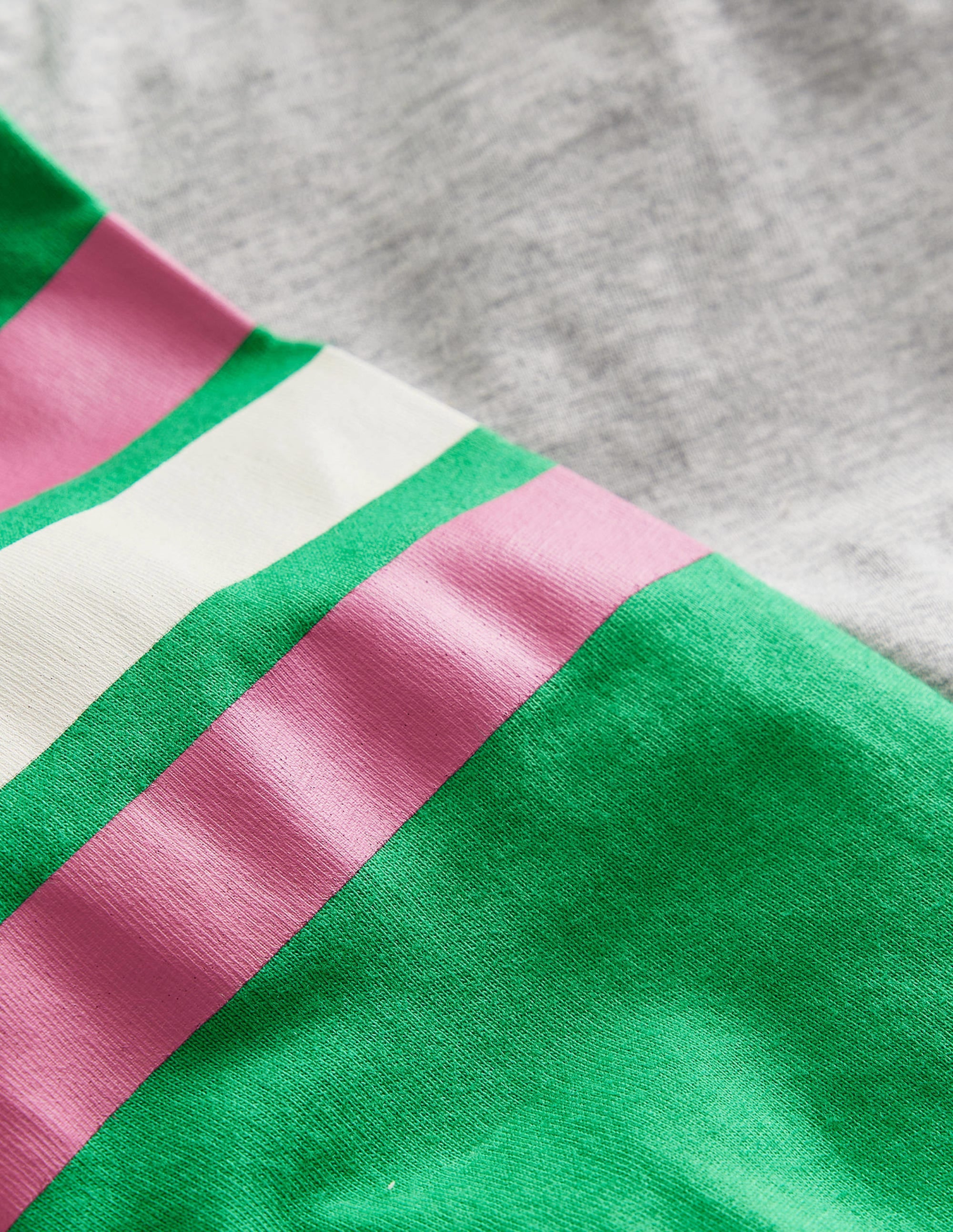 T-shirt colourblock à manches raglan-Gris chiné/vert pépinière - Image 3