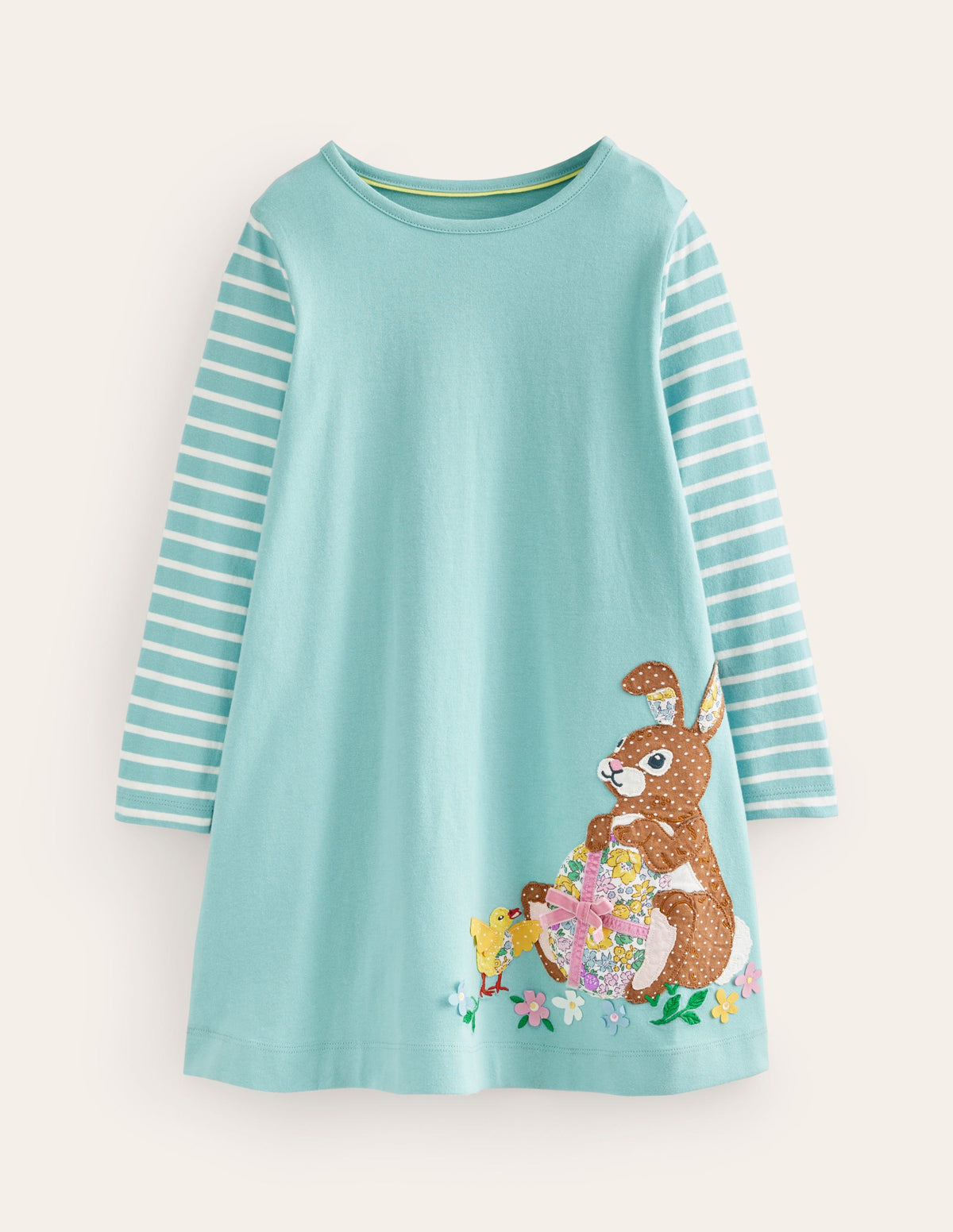 Kleid mit großer Applikation-Georgisch Blau Hase - Image 1