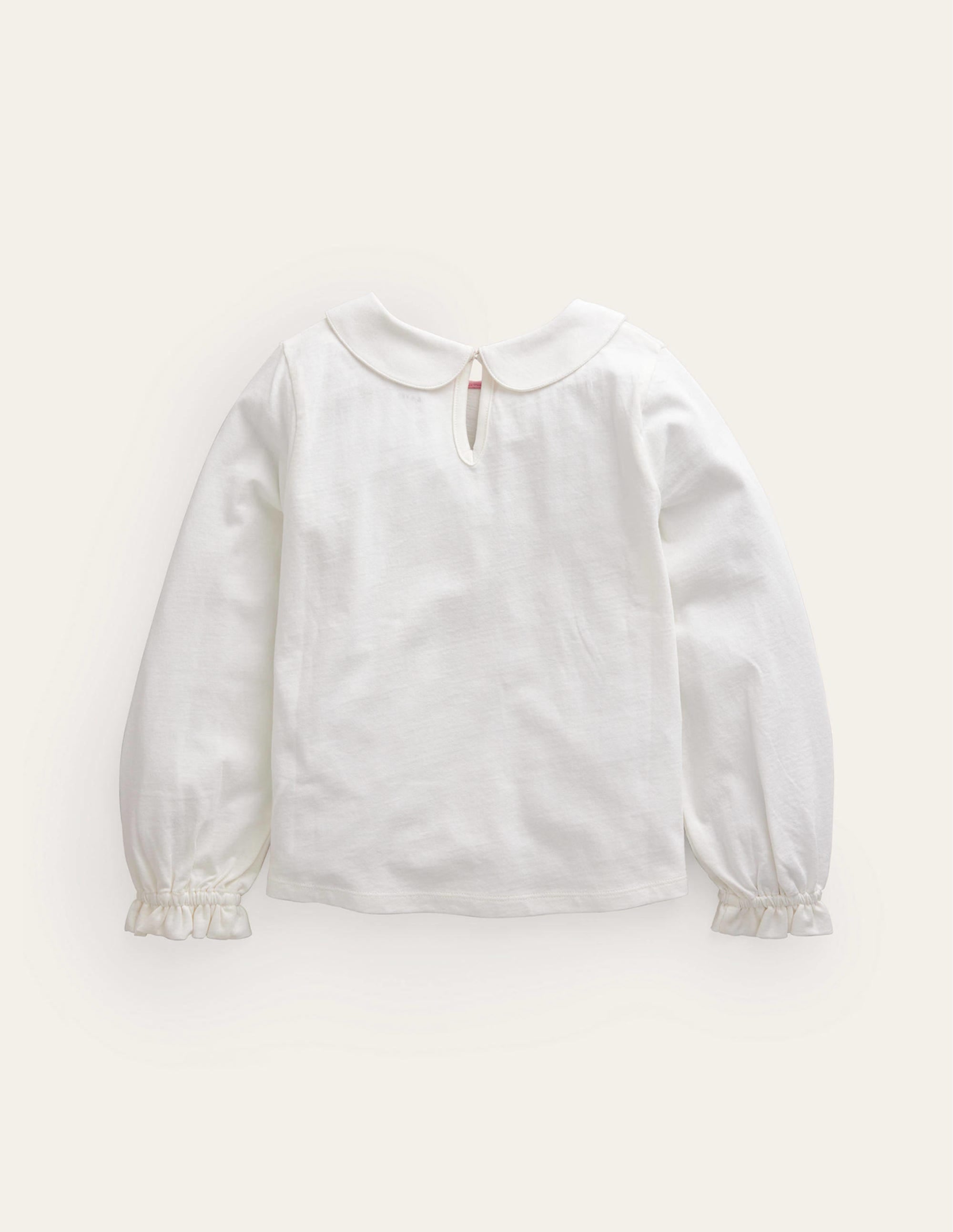 Jersey-Oberteil mit Kragen-Ivory and Navy Spot - Image 2