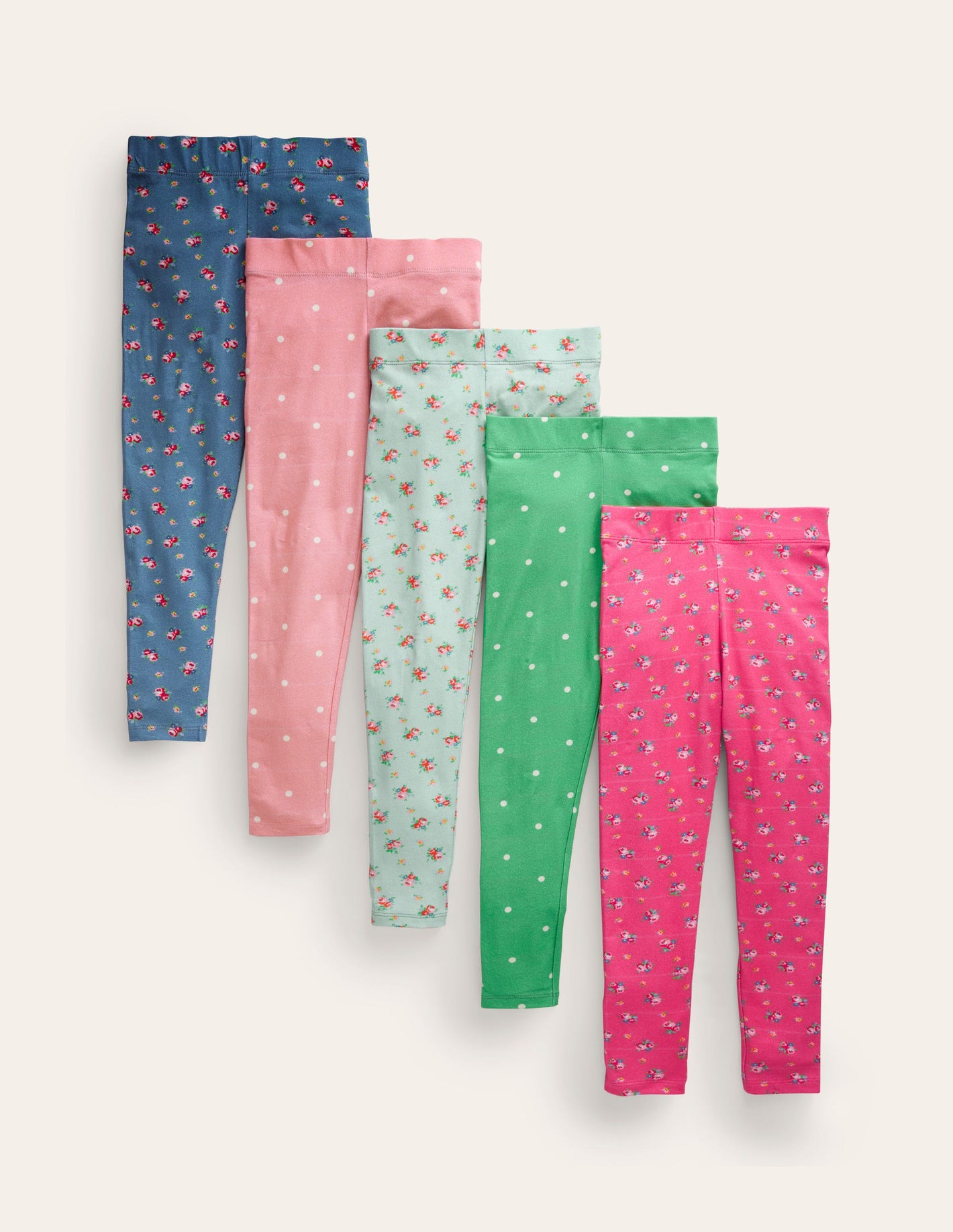 Leggings im 5er-Pack-Bunt Blumen