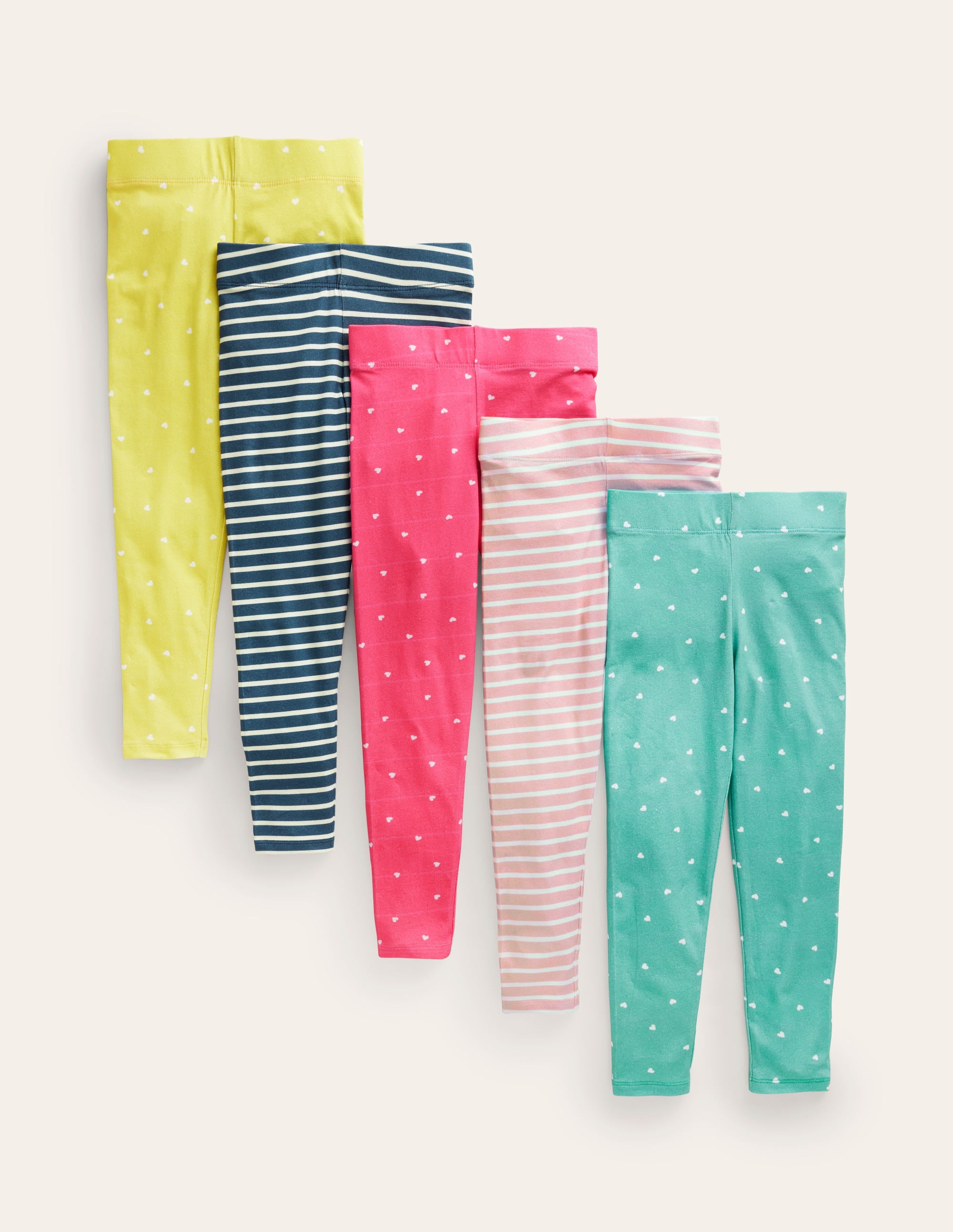 5 leggings-Bunt Herzen - Image 1