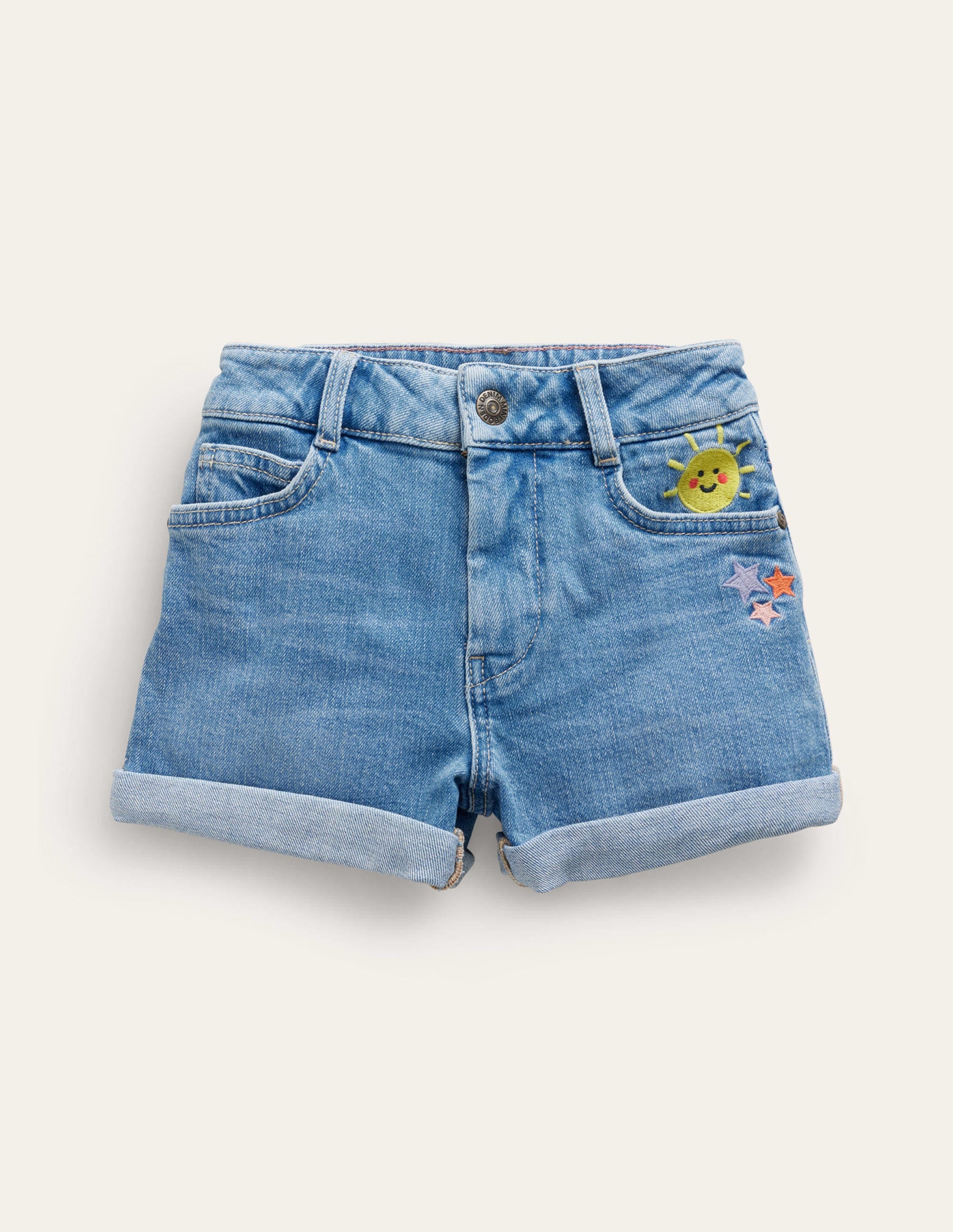 Short en jean-Météo vintage clair - Image 1