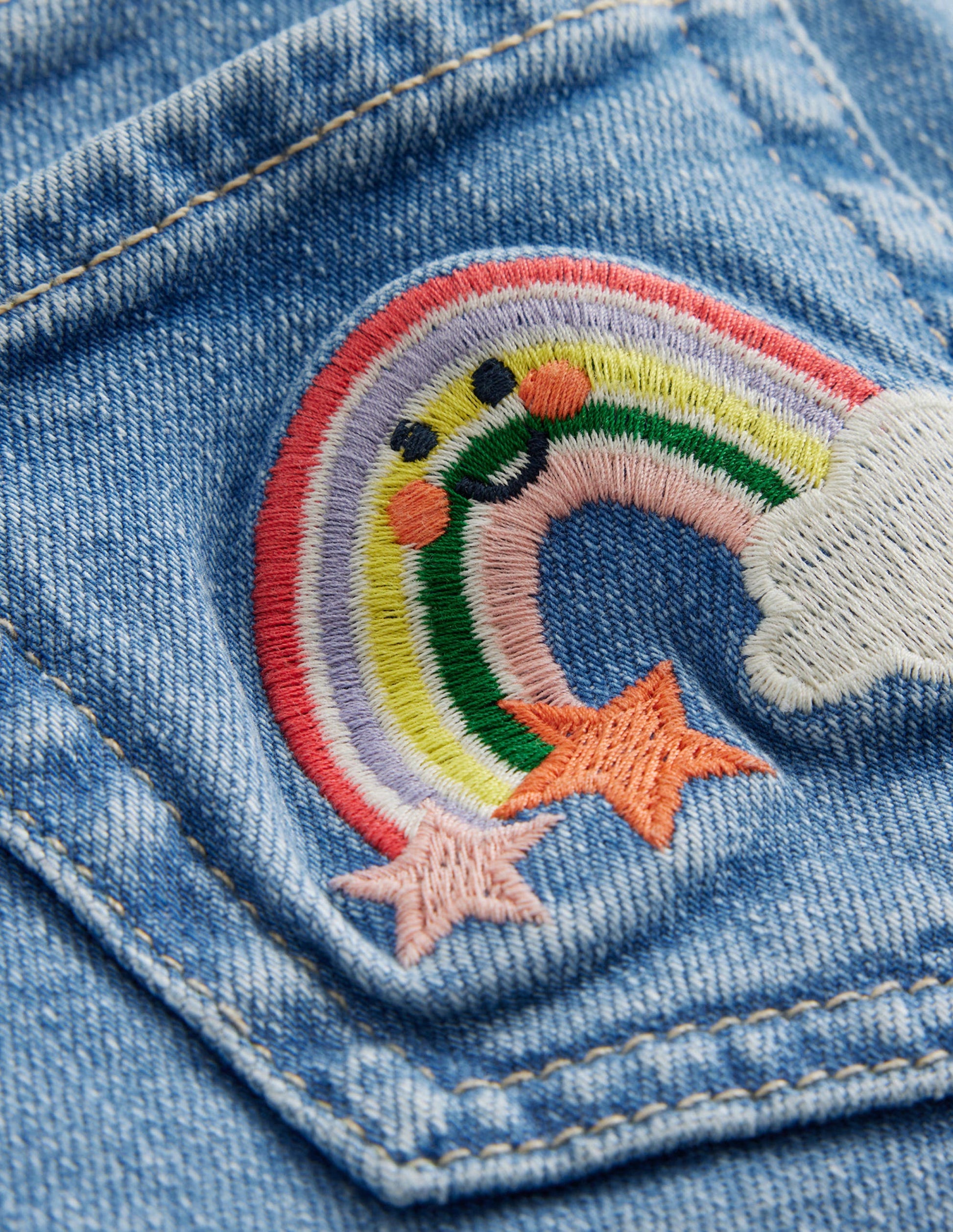 Short en jean-Météo vintage clair-3