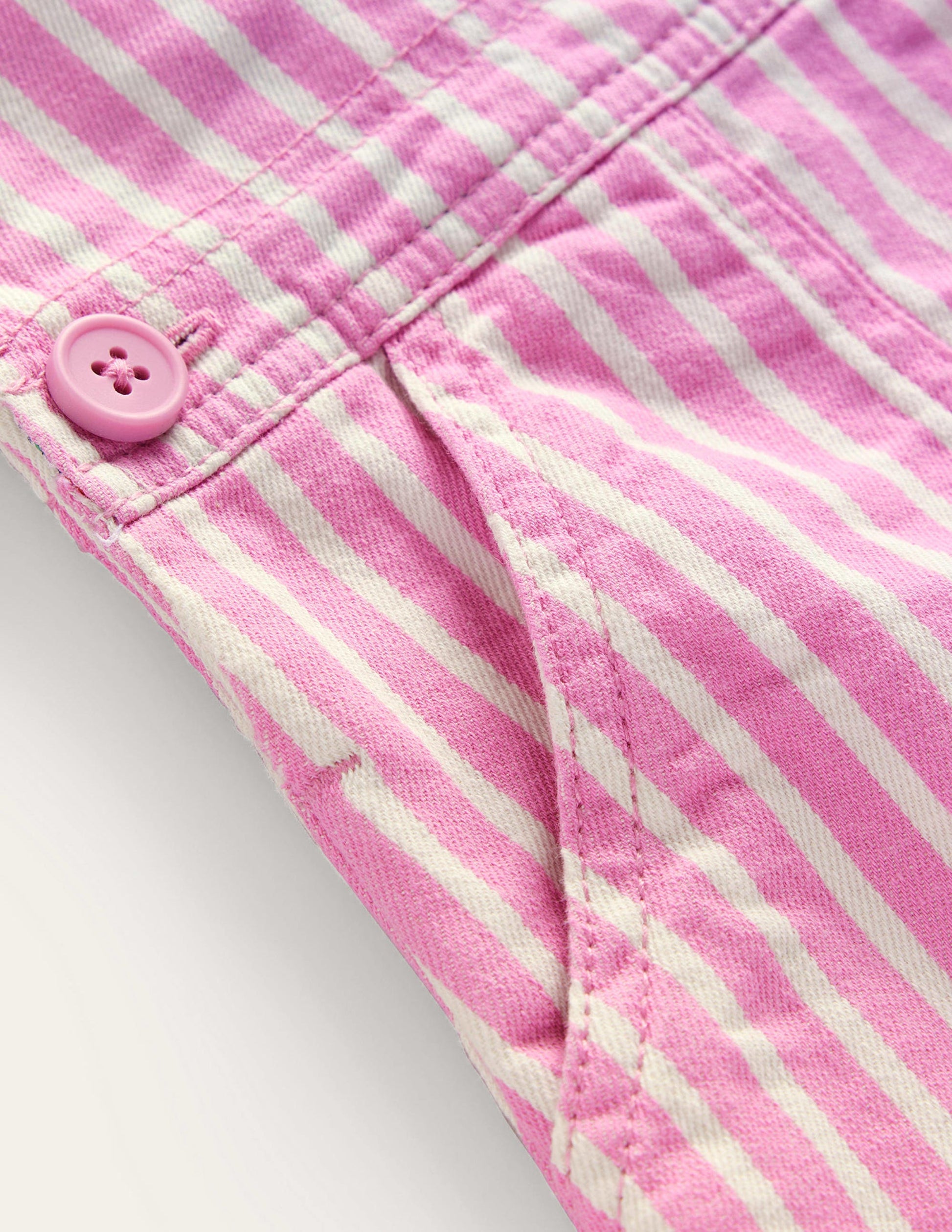 Dungaree Dress-Cosmic Pink / Ivory Stripe-3