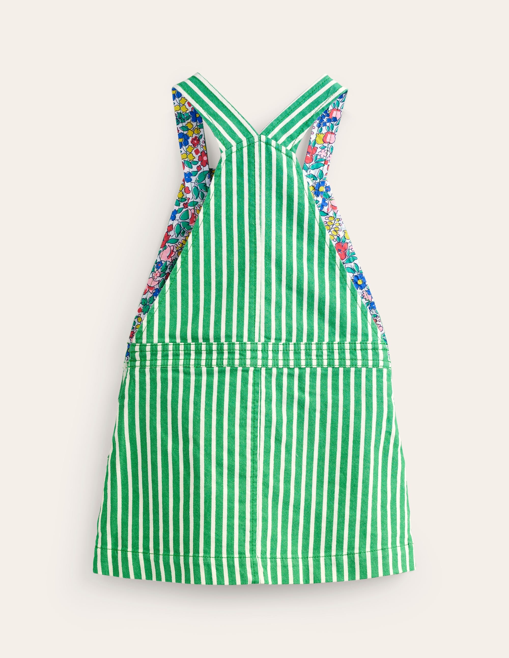 Robe salopette-Rayé haricot/ivoire - Image 2