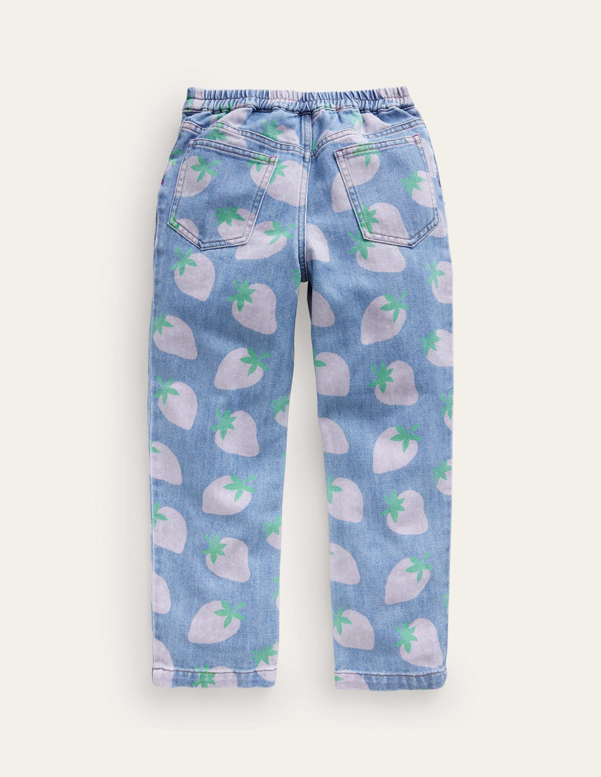 Jeanshose zum Hineinschlüpfen-Denim Erdbeeren-2