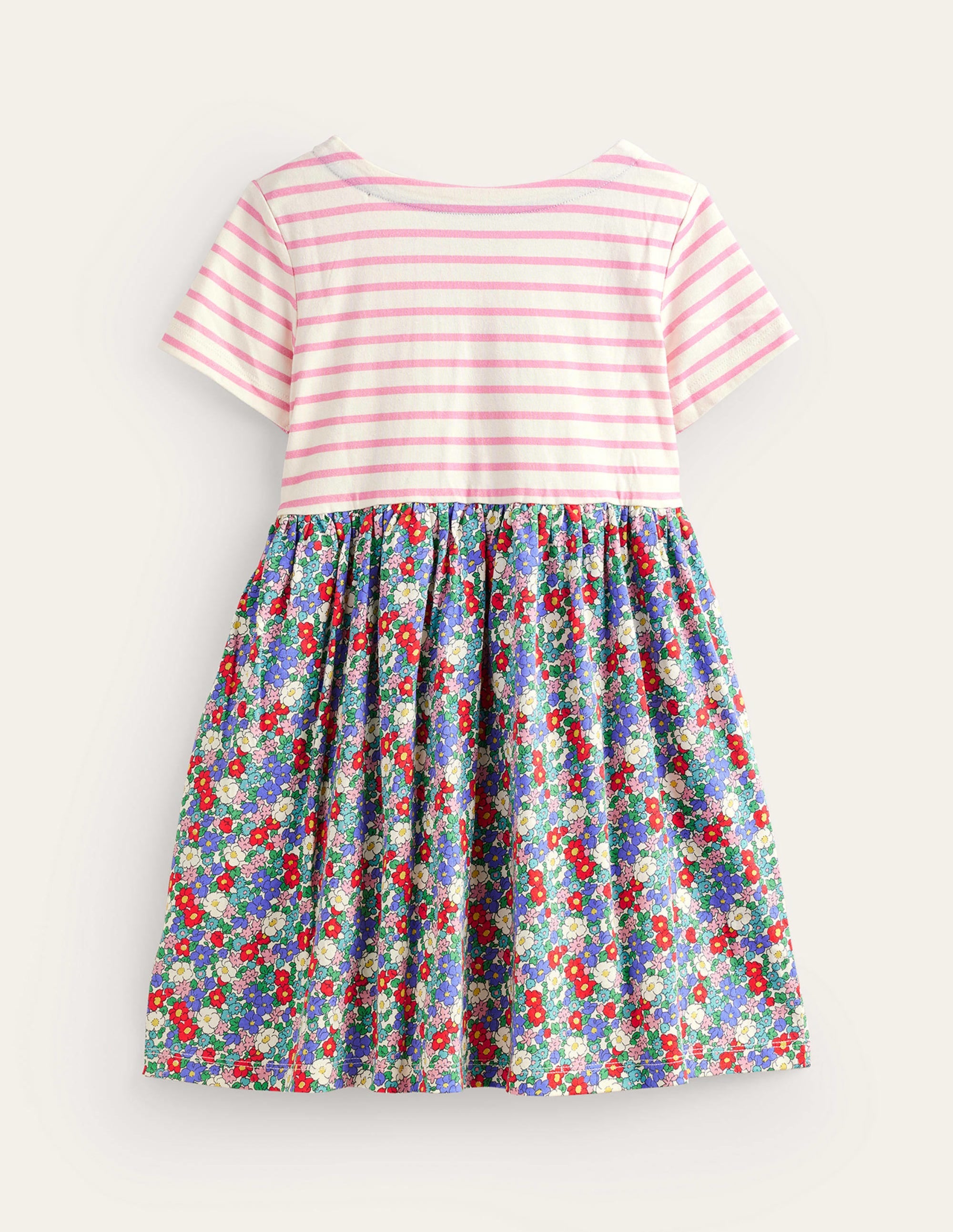 Robe motif pêle-mêle en jersey-Motif floral nautique - Image 2
