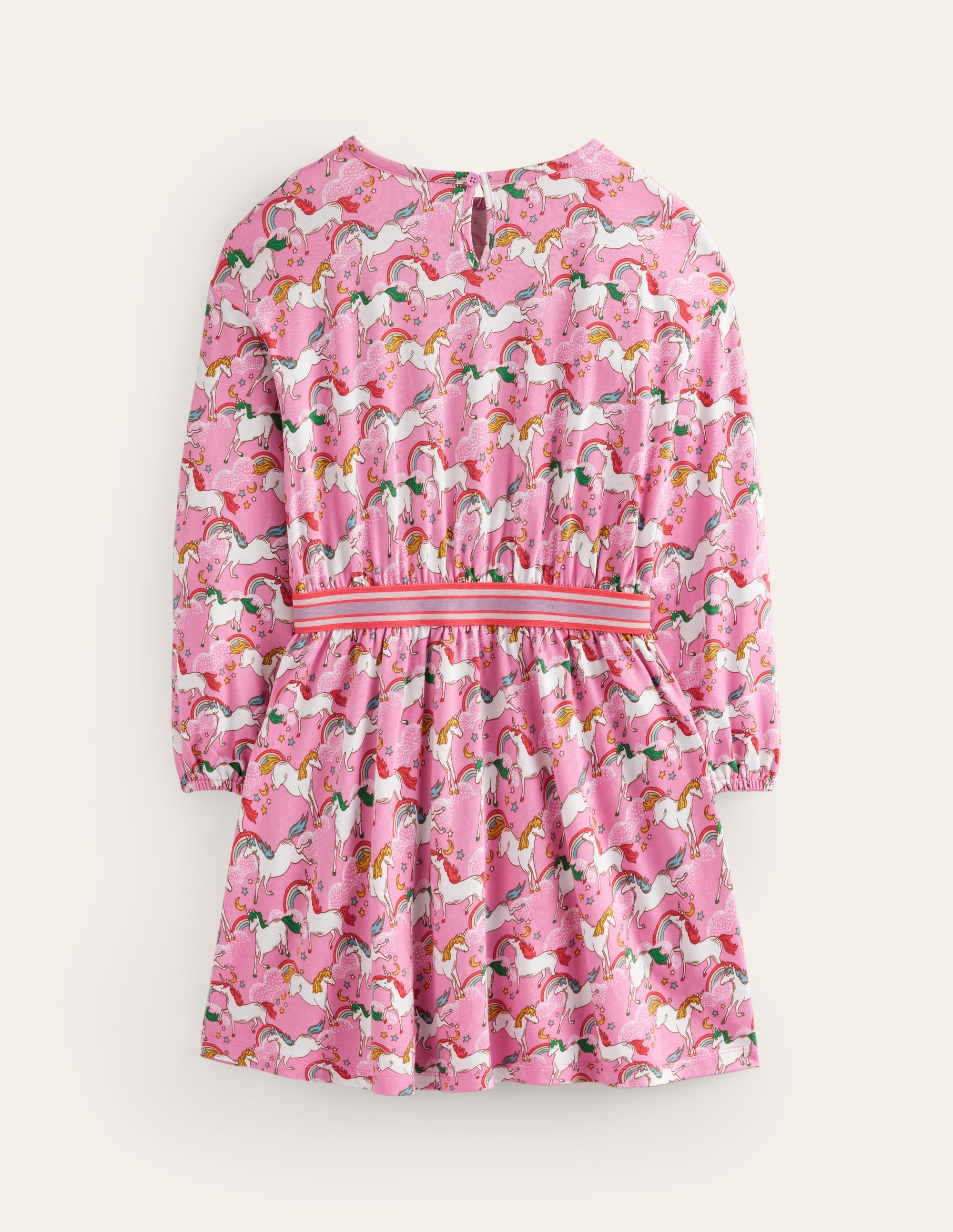 Gemustertes Kleid mit Blousonärmeln-Ballett Rosa Einhörner - Image 2