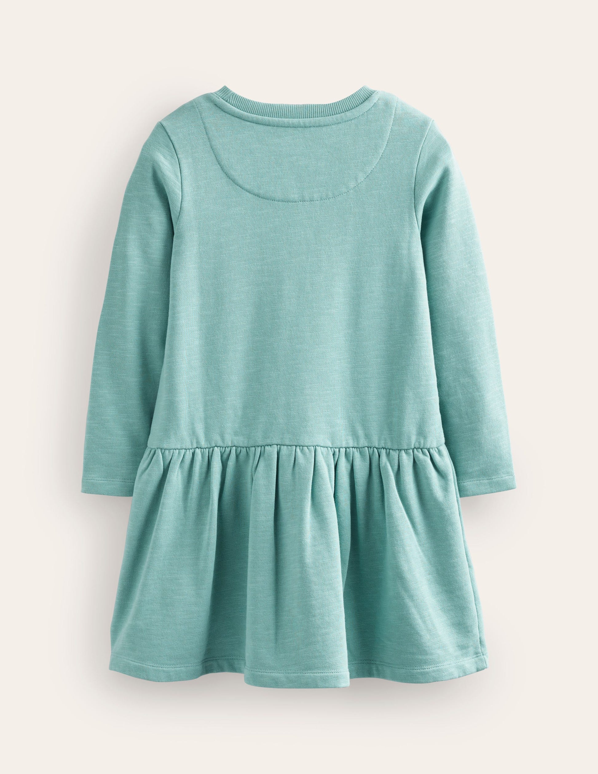 Robe-sweat brodée-Fleurs bleu géorgien-2