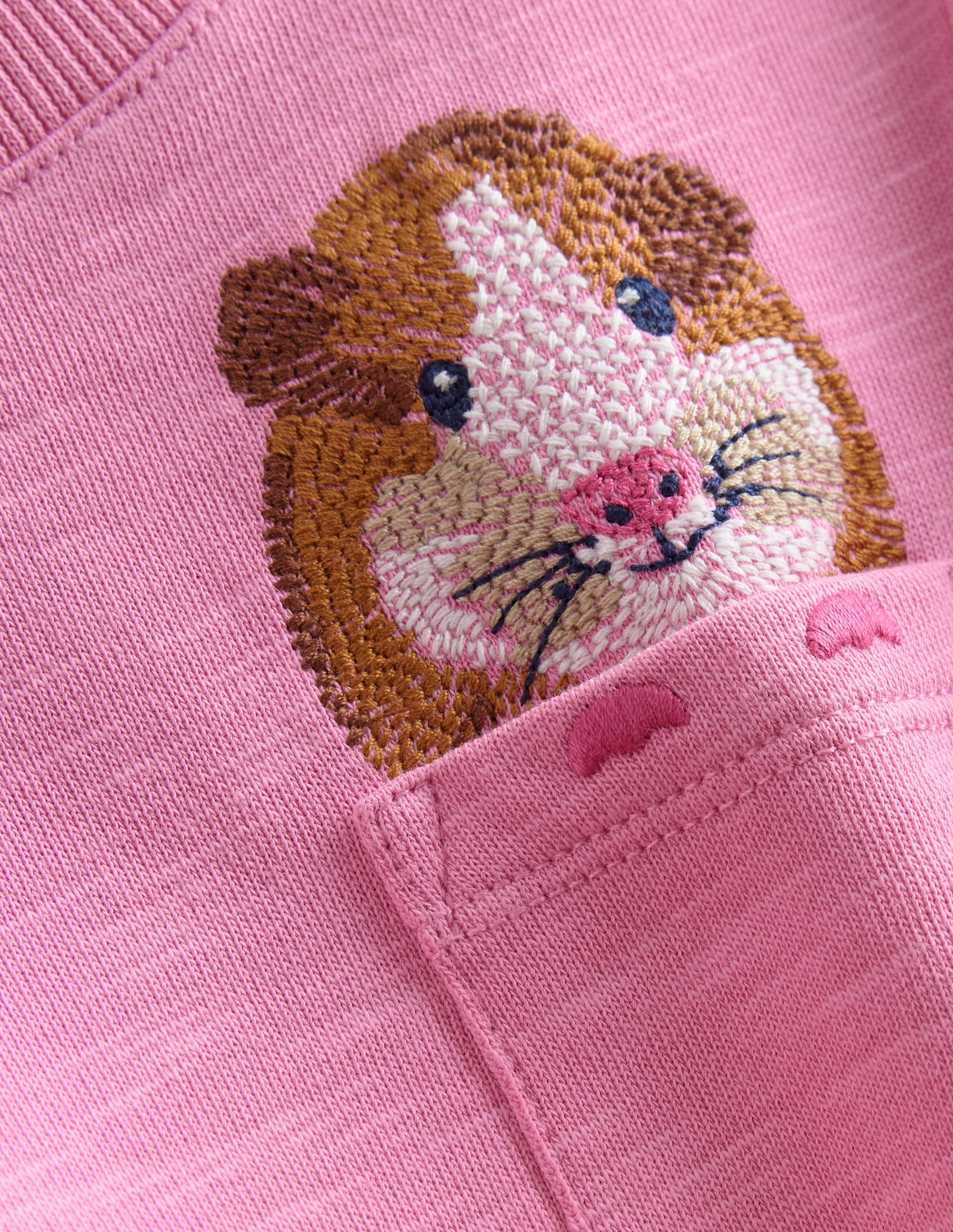 Embroidered Sweat Dress-Cosmos Pink Guinea Pig - Image 3