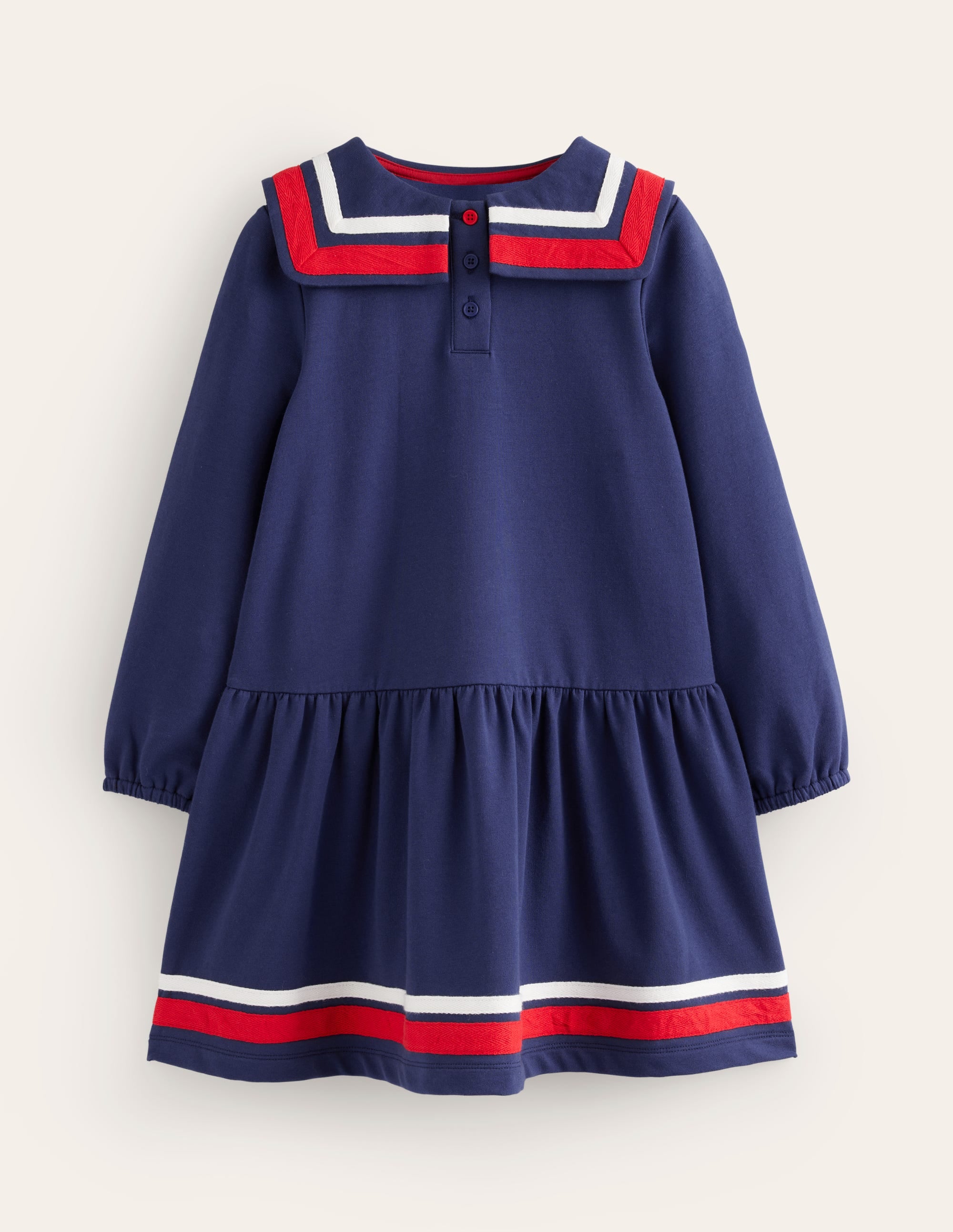 Robe-sweat de marin-Bleu marine universitaire - Image 1