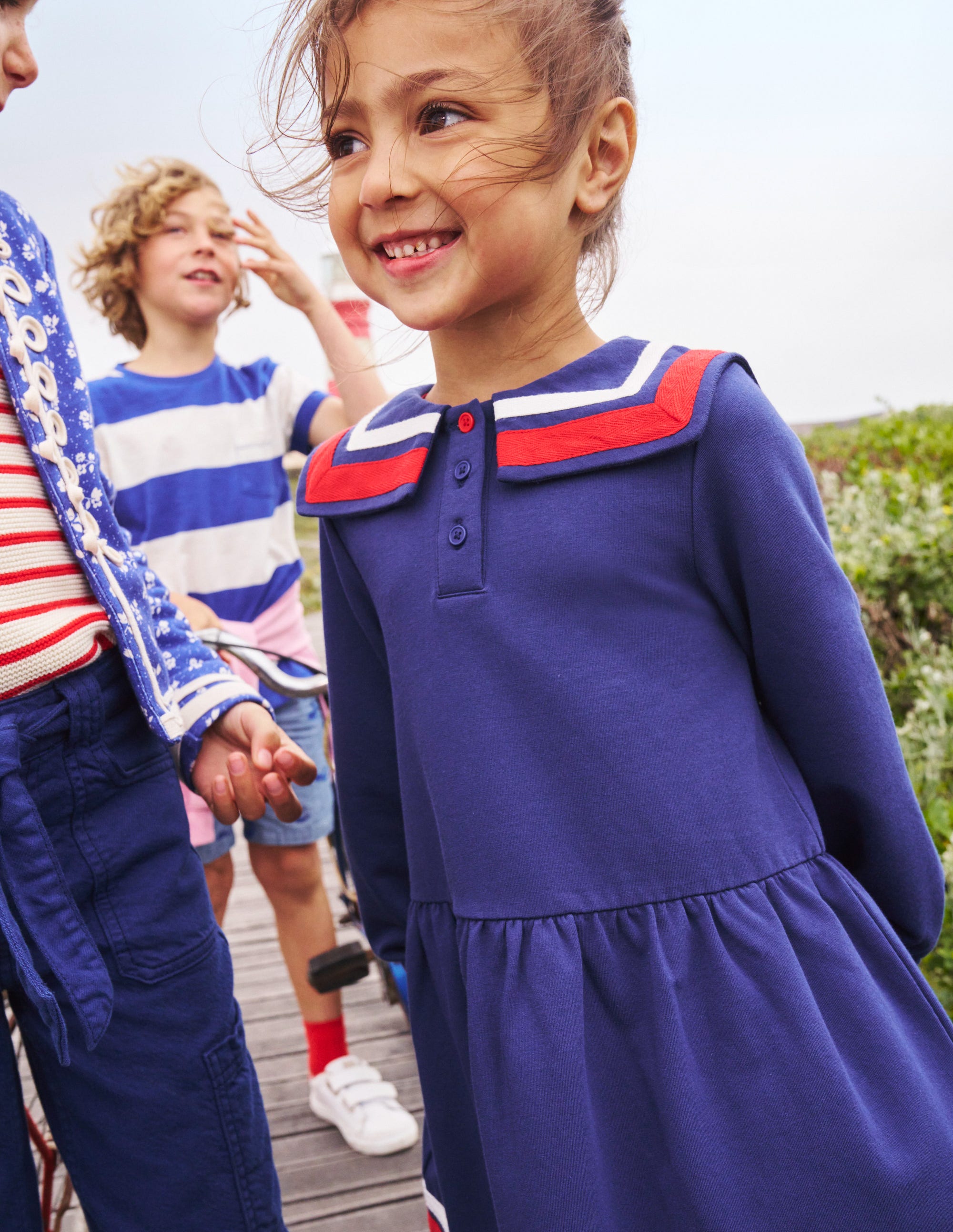 Robe-sweat de marin-Bleu marine universitaire - Image 4