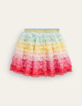 Jupe en tulle à volants-Arc-en-ciel multi