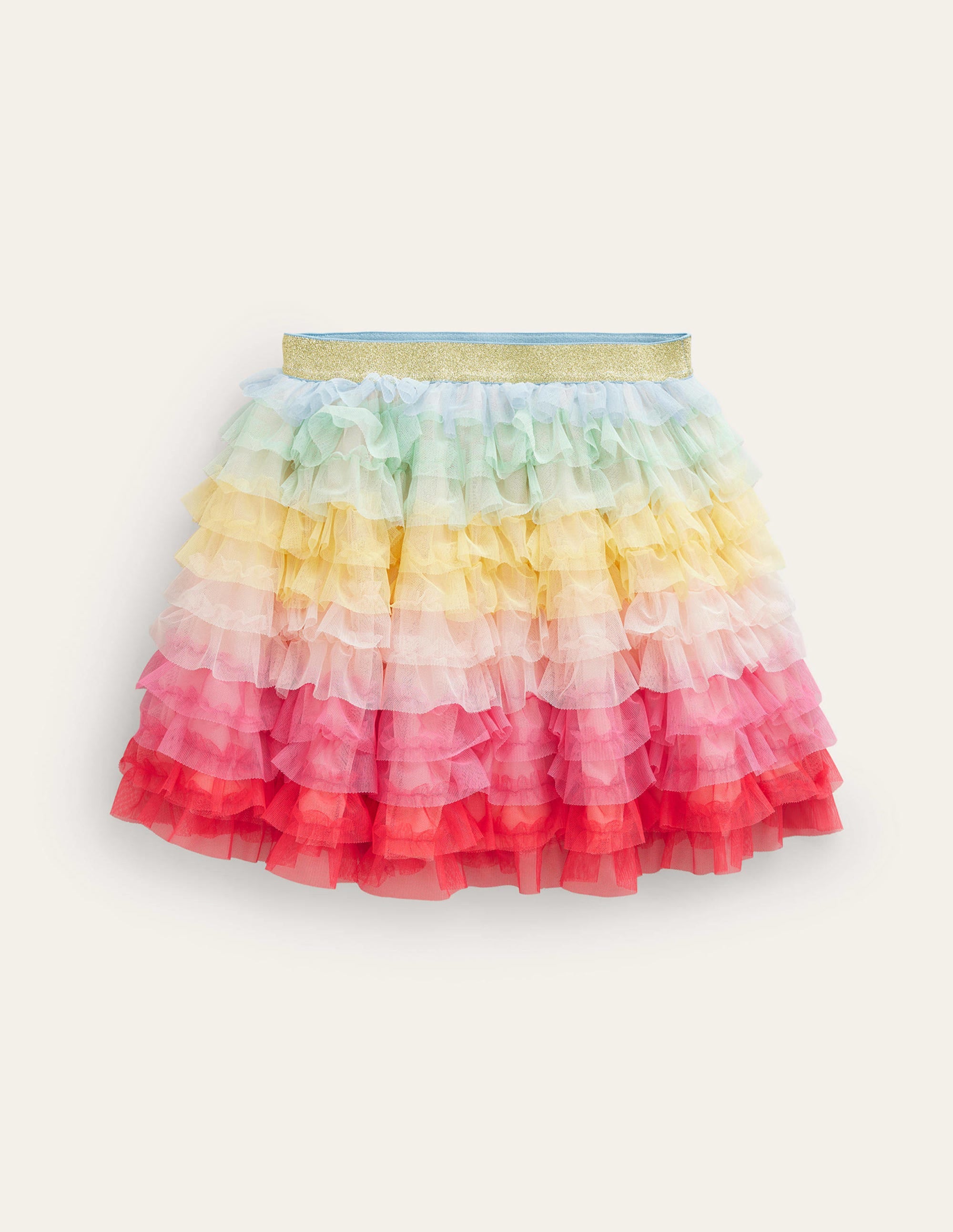 Jupe en tulle à volants-Arc-en-ciel multi - Image 1
