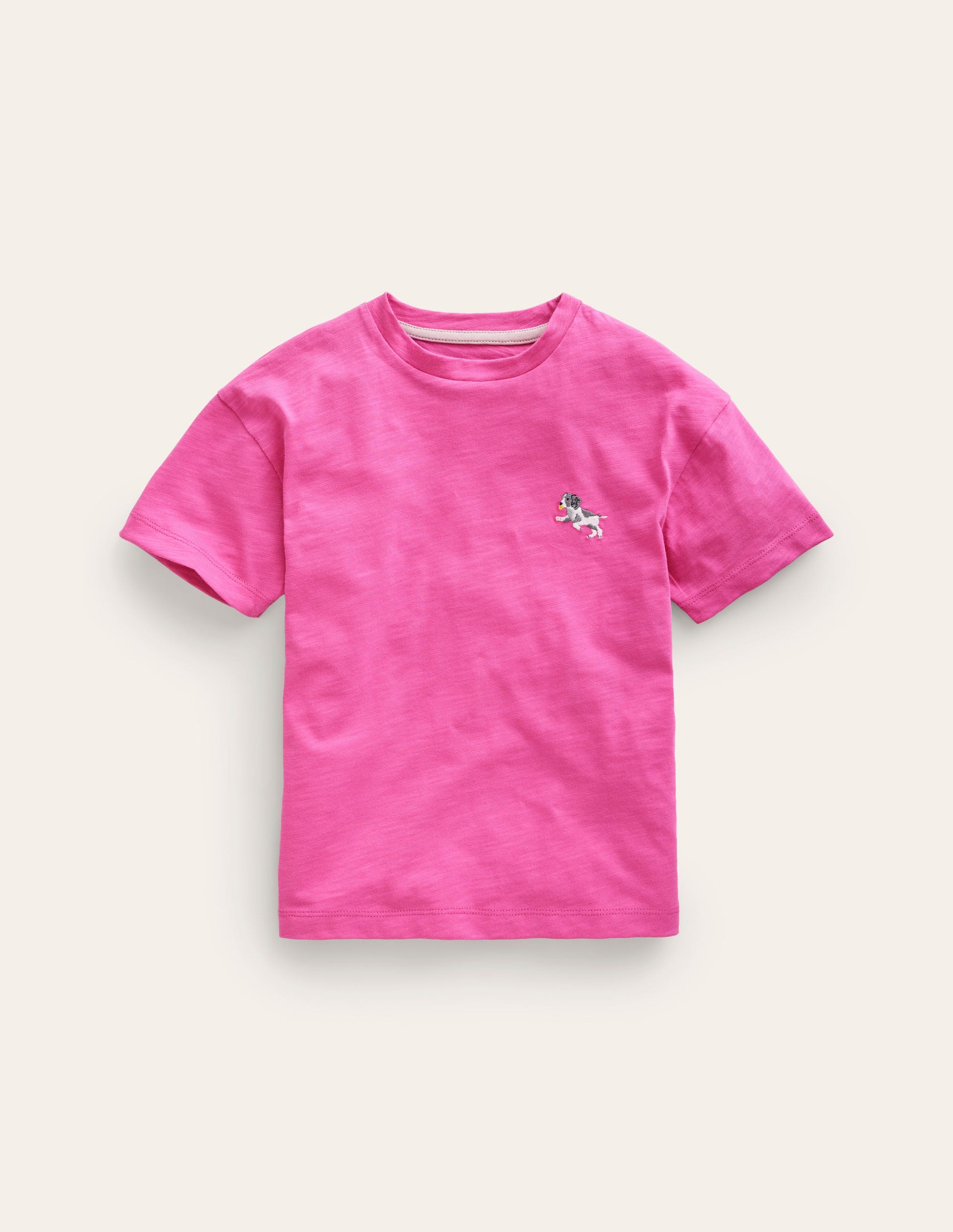 T-Shirt mit gesticktem Logo-Erdbeereis Hund-1
