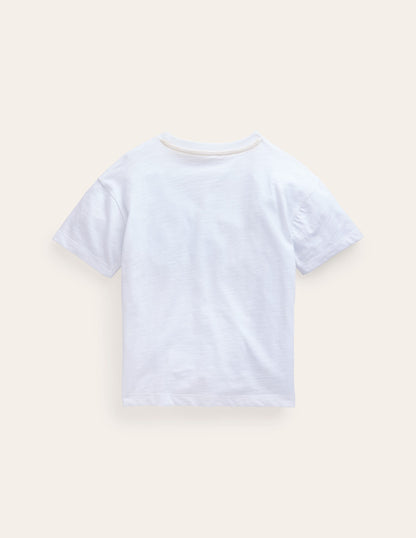 T-shirt à logo brodé-Arc-en-ciel blanc-2