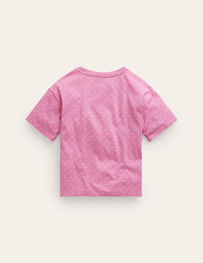 T-shirt bouclé décontracté-Fraise rose cosmos-2