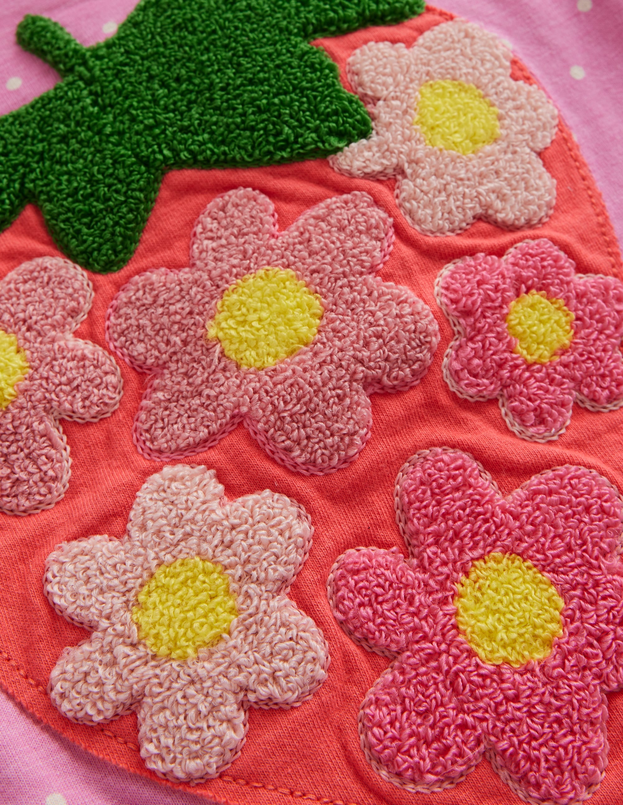 T-shirt bouclé décontracté-Fraise rose cosmos - Image 3