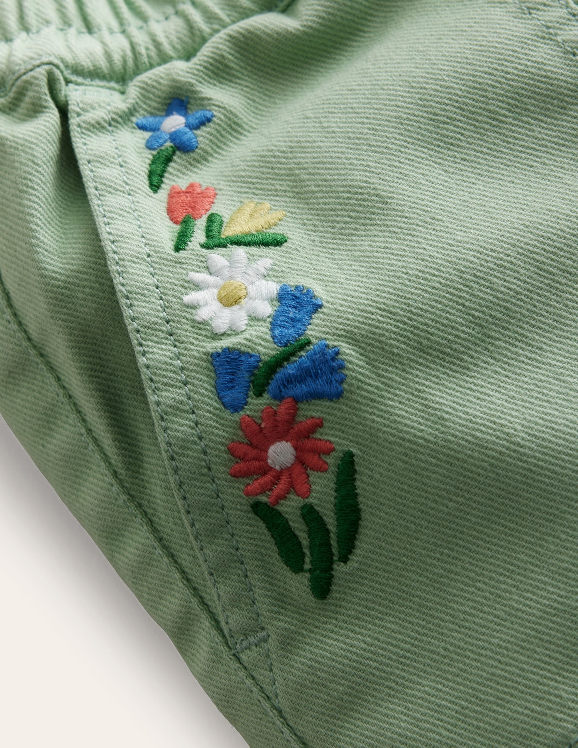 Pantalon à enfiler-Broderie vert aloe vera - Image 3