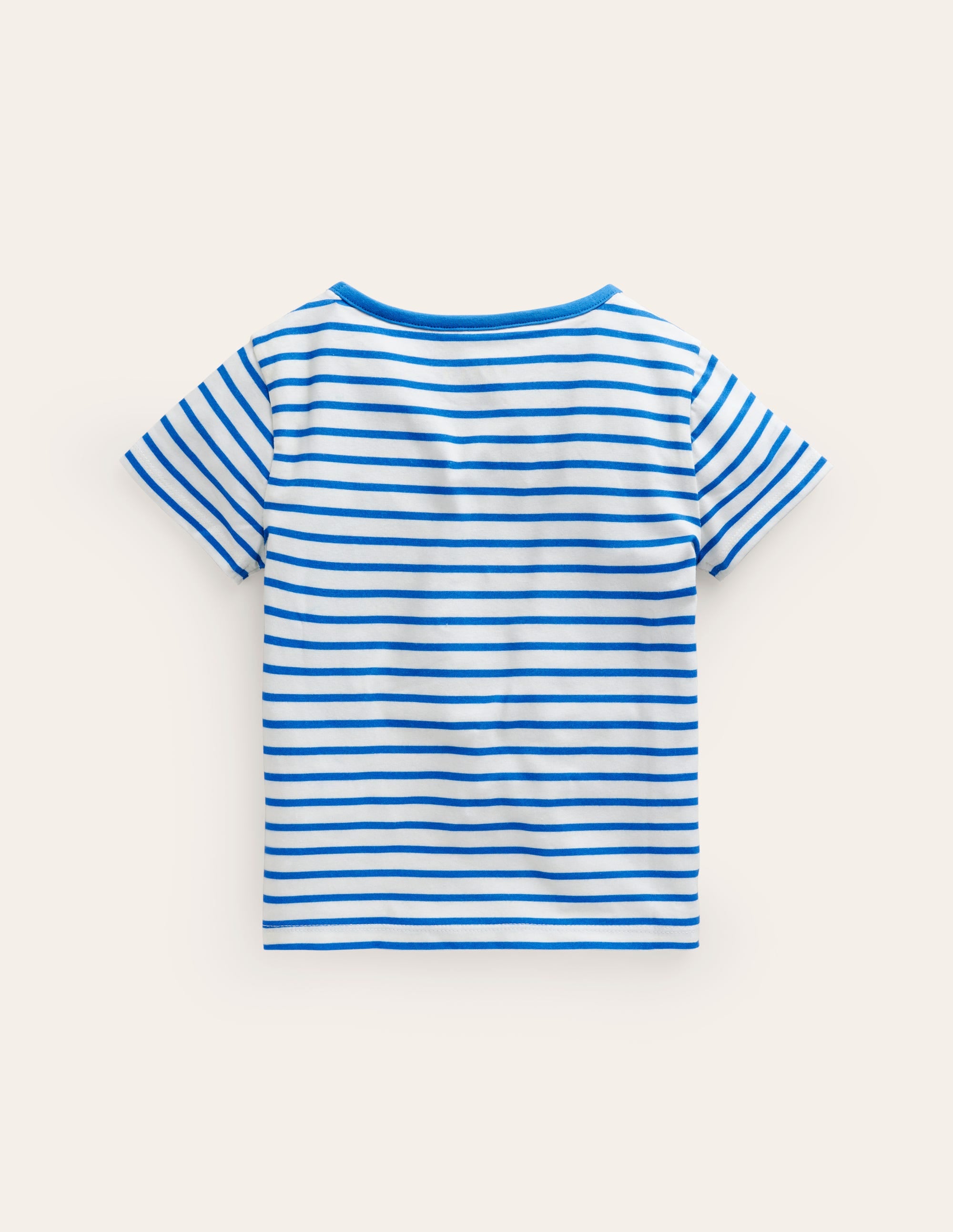 Kurzärmeliges T-Shirt mit Applikation-Naturweiß/ Korsika-Blau Qualle - Image 2