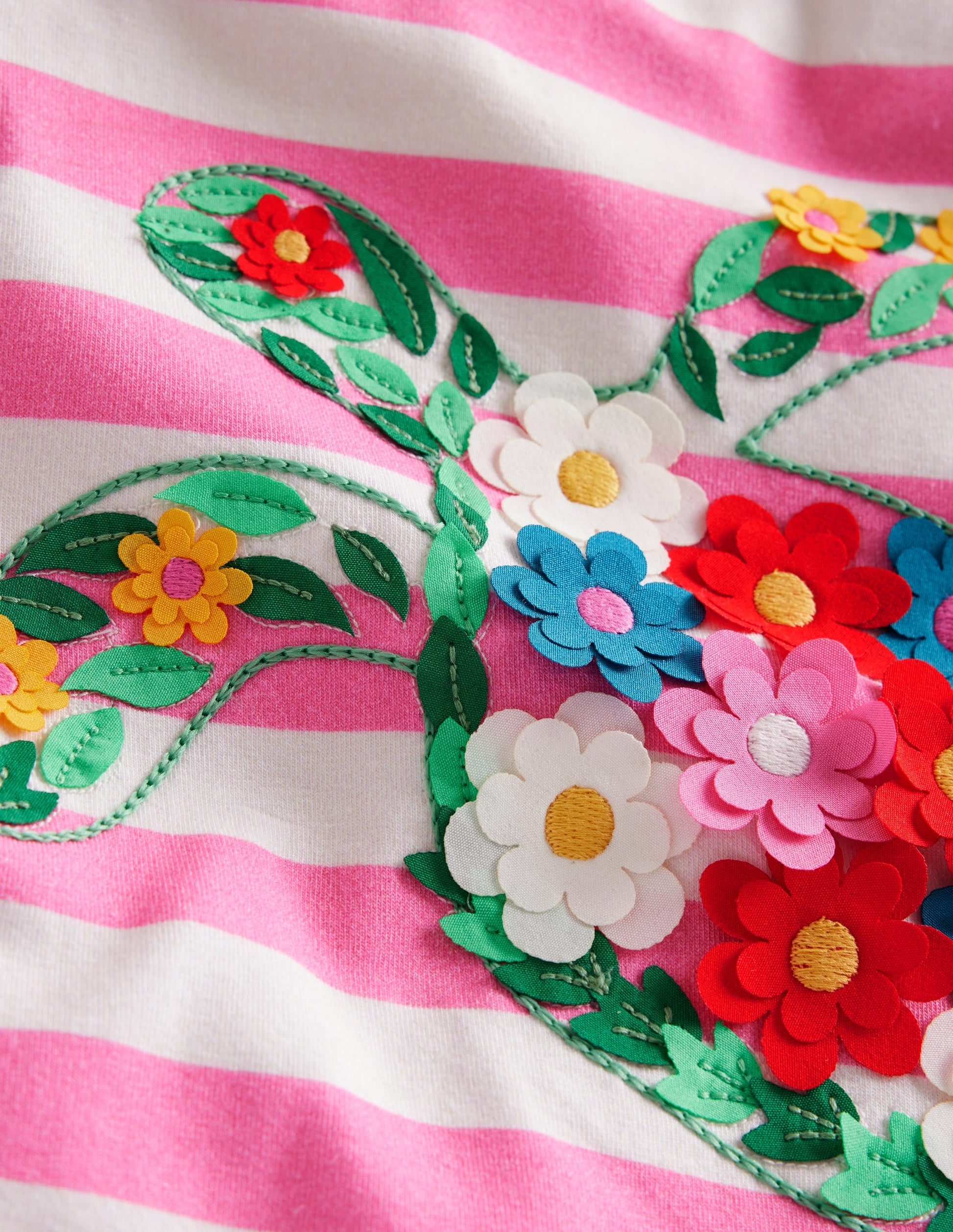 T-shirt manches courtes à appliqué-Tortue rose cosmos/ivoire-3