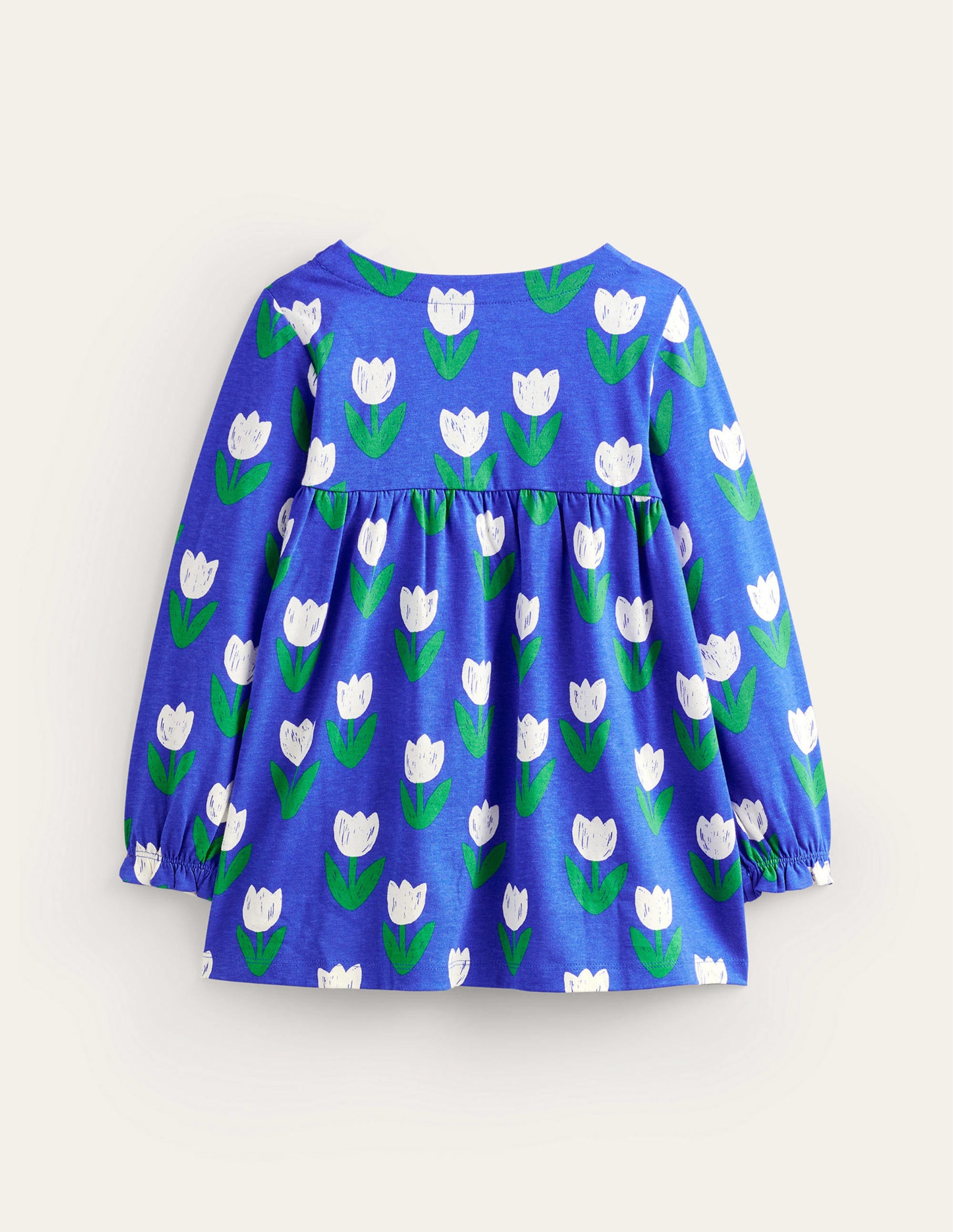 Tunique à imprimé pêle-mêle-Tulipes bleu héron - Image 2