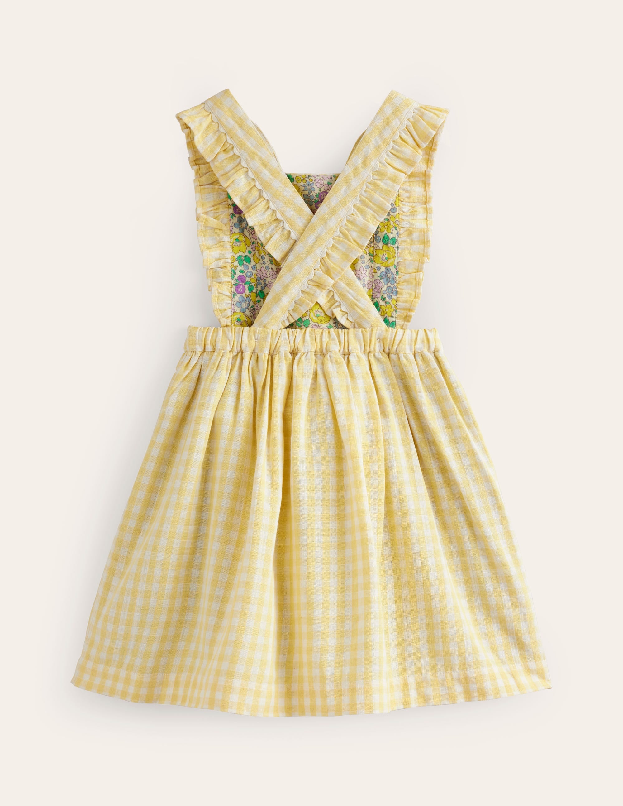 Charming Pinafore Dress-Honey / Ivory Stripe Bunny - Image 2