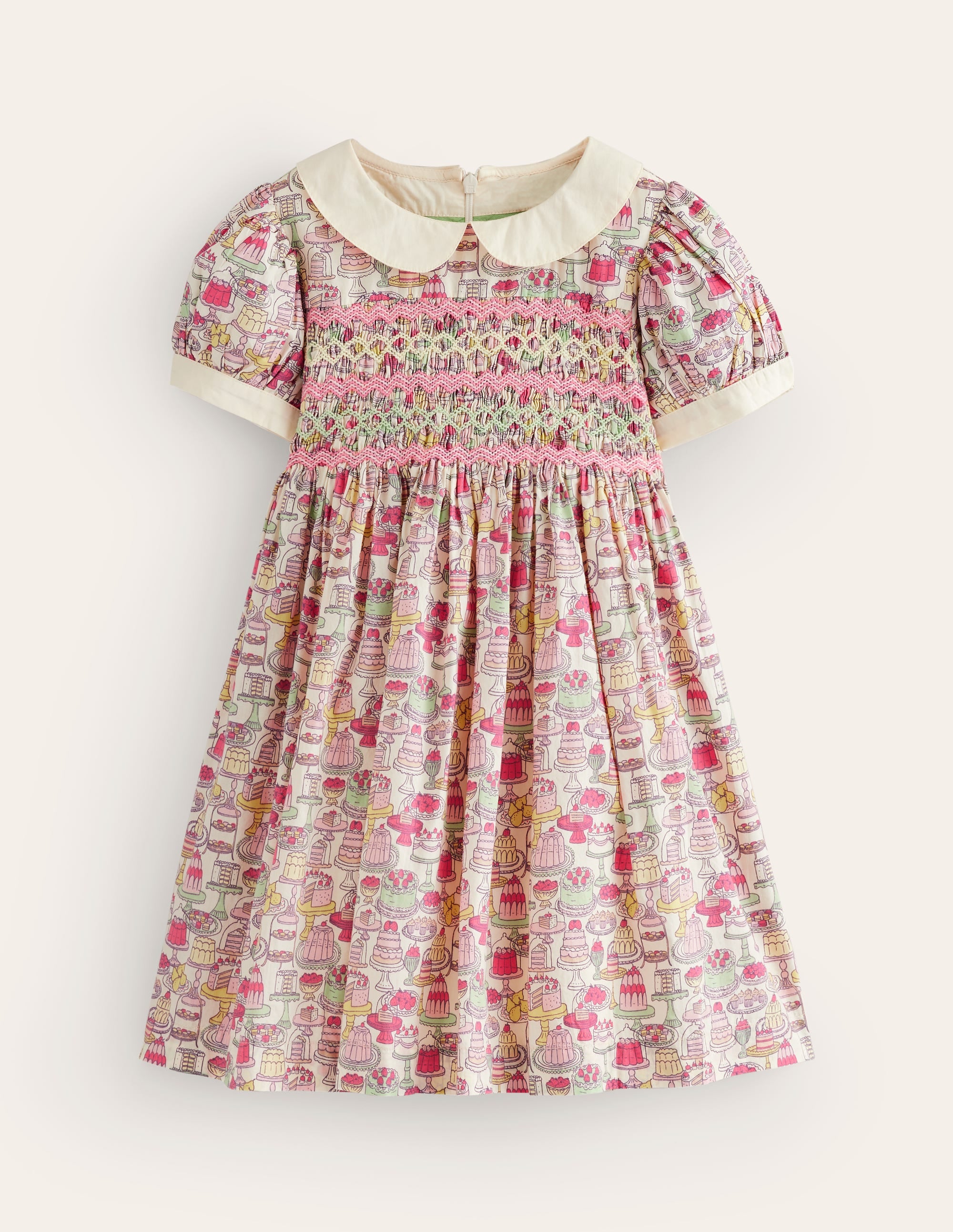 Nostalgic Occasion Smock Dress-Multi Sweet Treats - Image 1