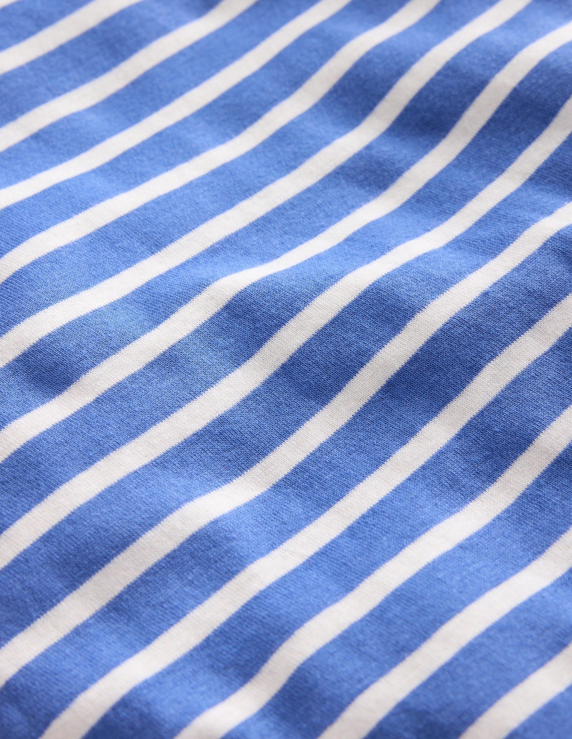 Snug Striped Short Pyjamas-Wisteria Blue/Ivory - Image 3