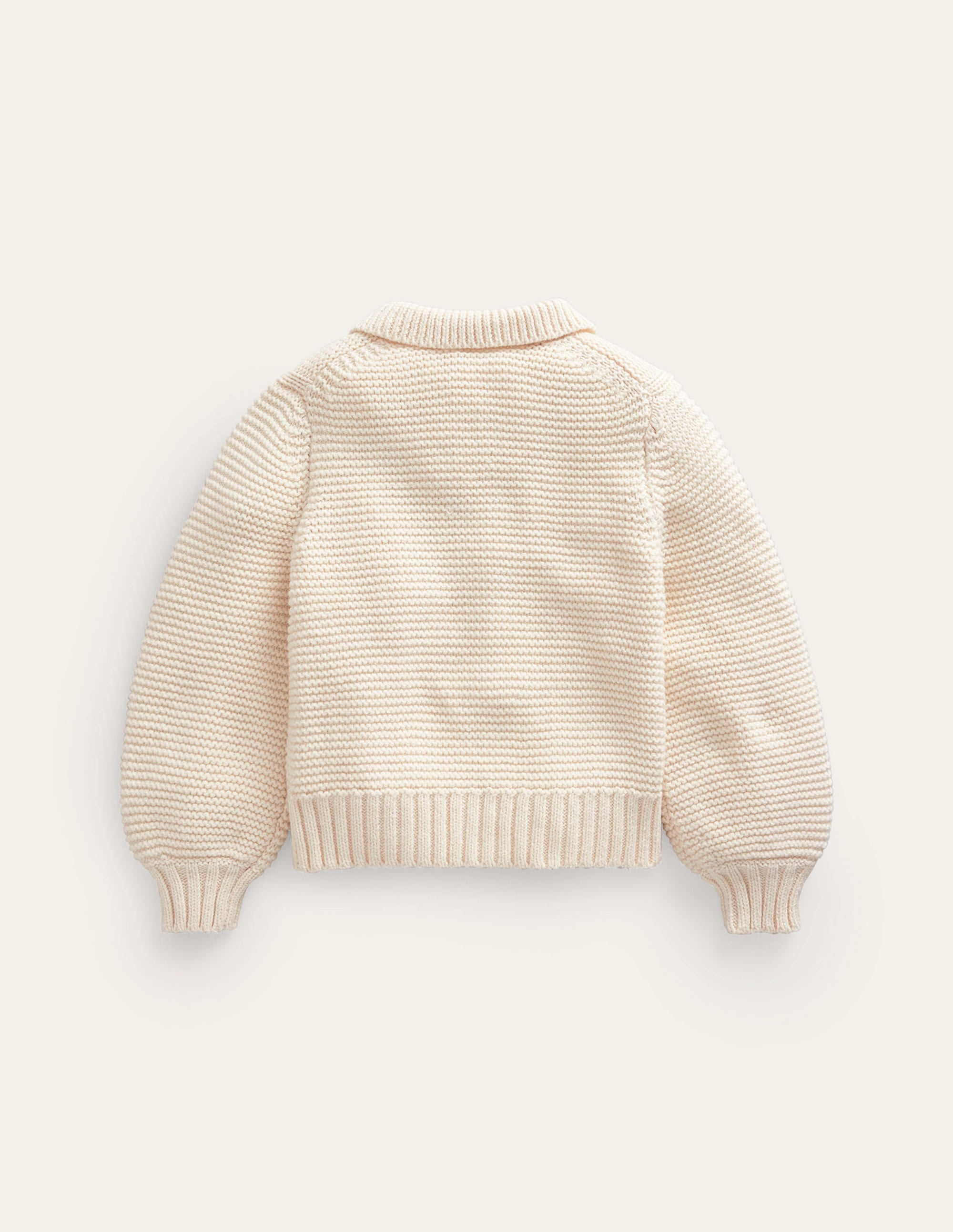 Gilet épais à col-Écru chiné - Image 2