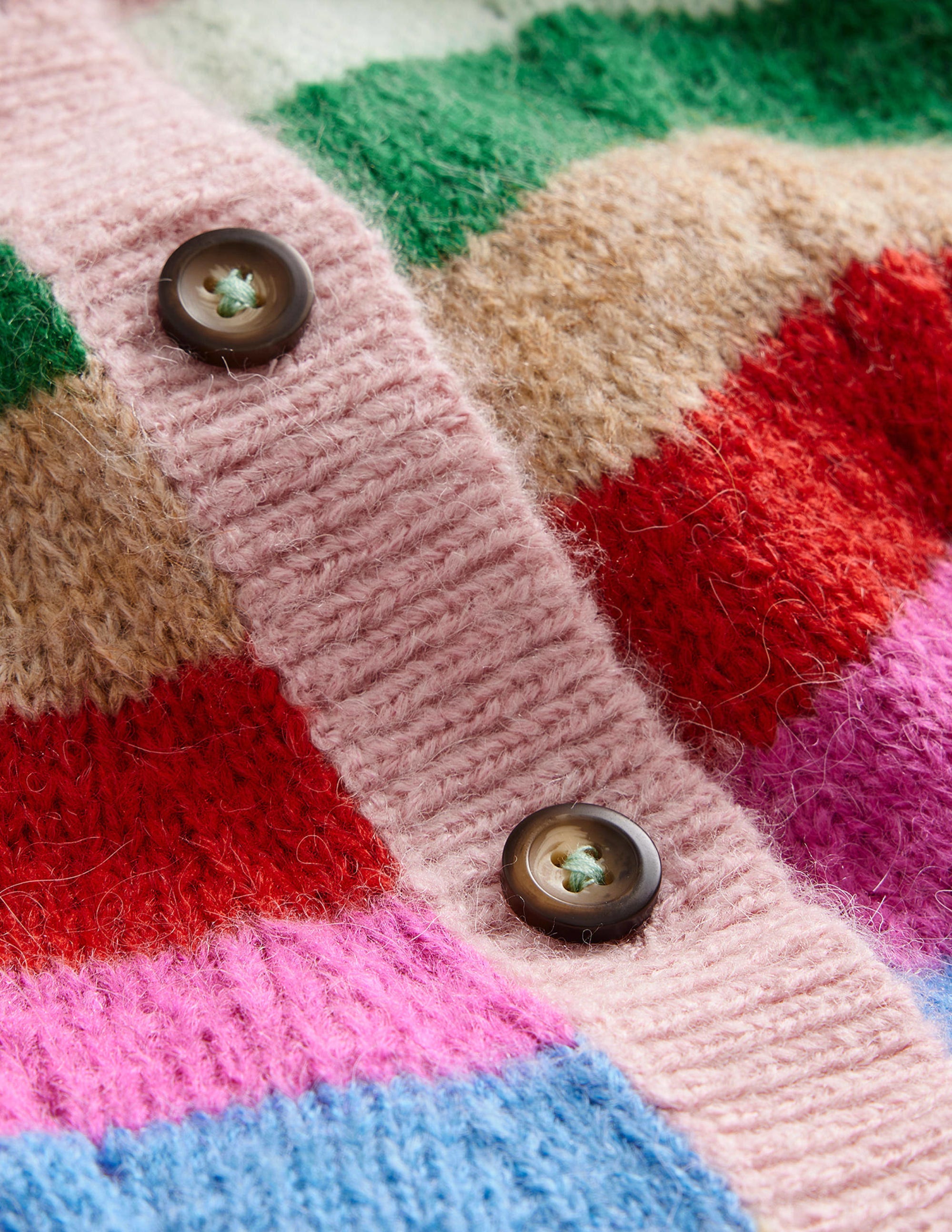 Gilet motif vague à manches blousantes-Arc-en-ciel multi - Image 3