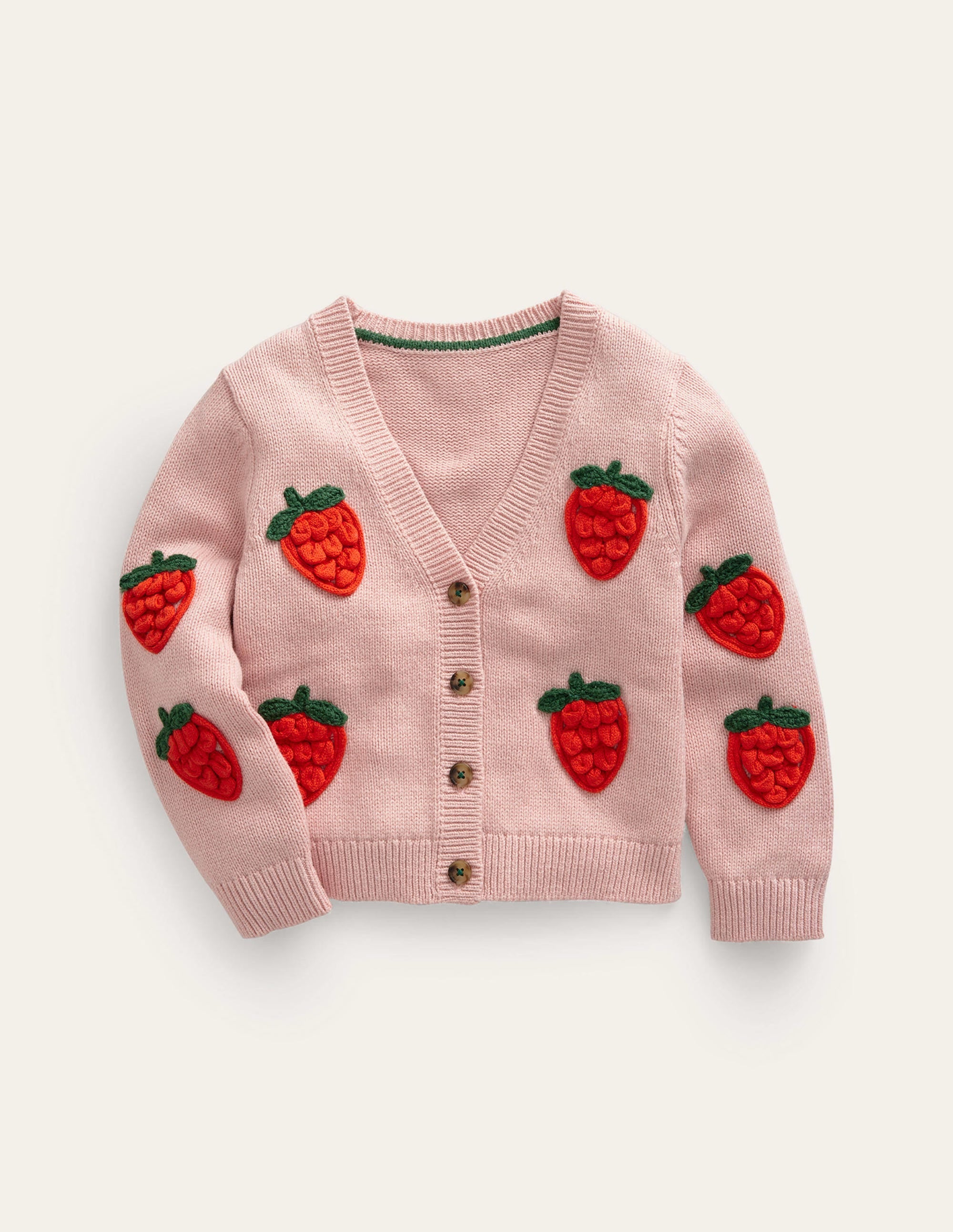 Lustige Häkelstrickjacke-Formica Rosa Erdbeere - Image 1
