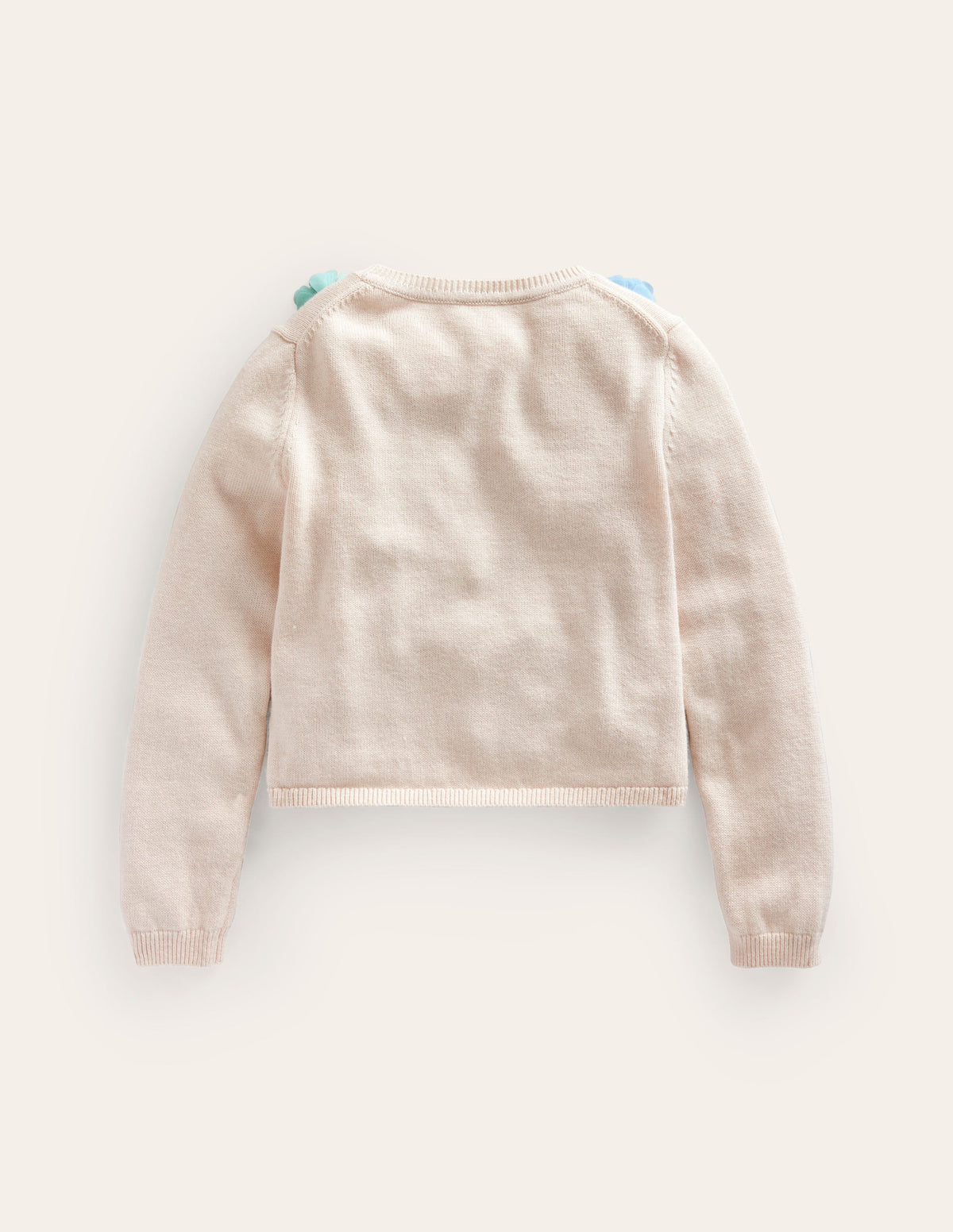 Strickjacke mit Tüllblumen für besondere Anlässe-Naturweiß-2