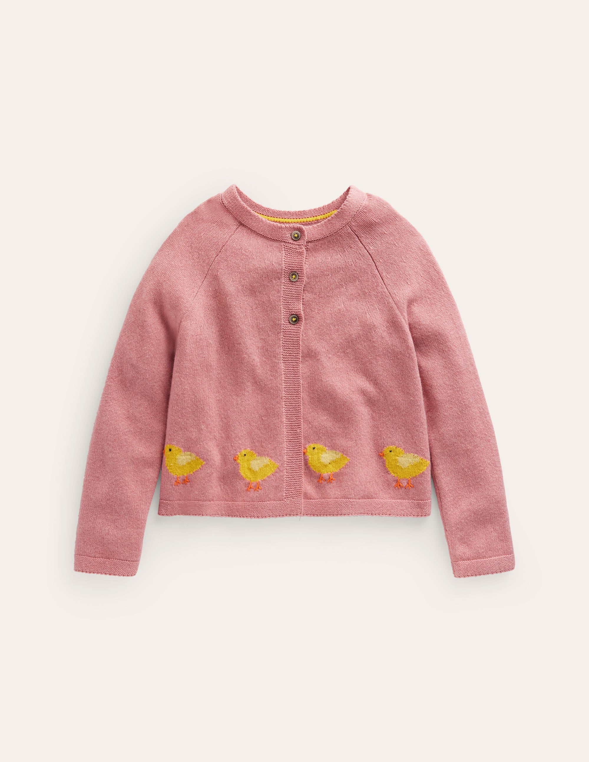 Gilet brodé-Poussins rose amande - Image 1