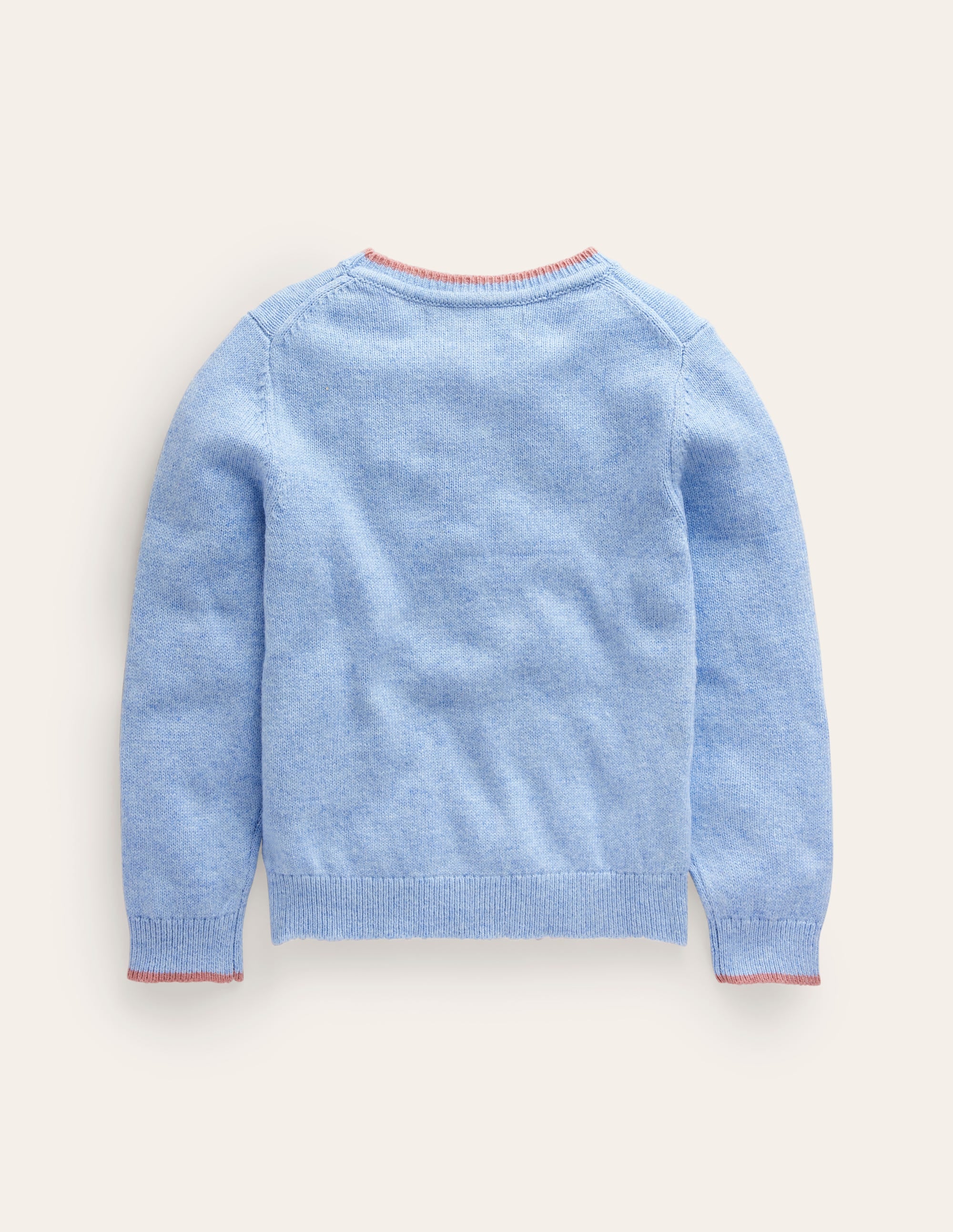 Novelty Logo Jumper-Pebble Blue Strawberry - Image 2