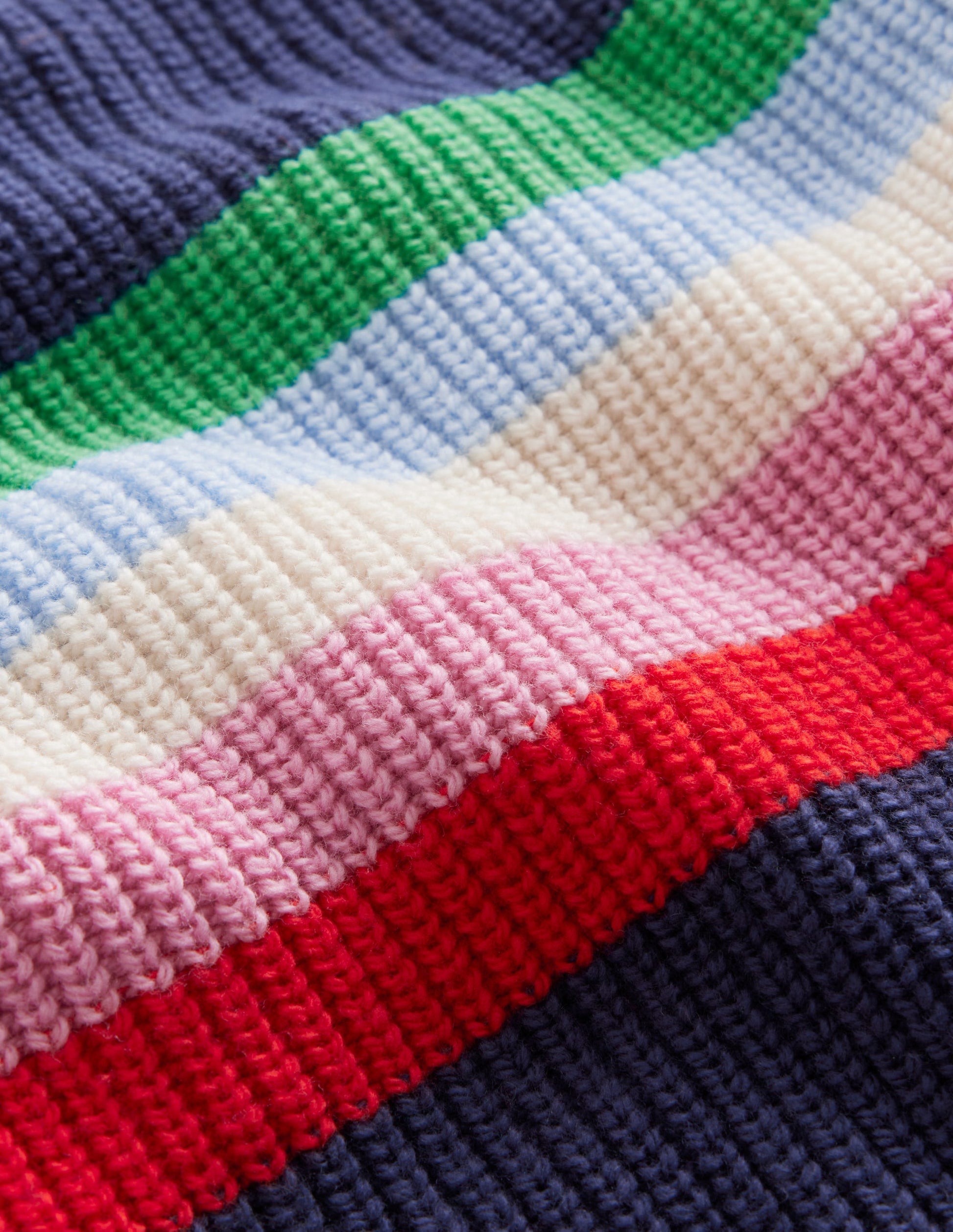 Strickpullover mit Streifen-Saphirblau-3