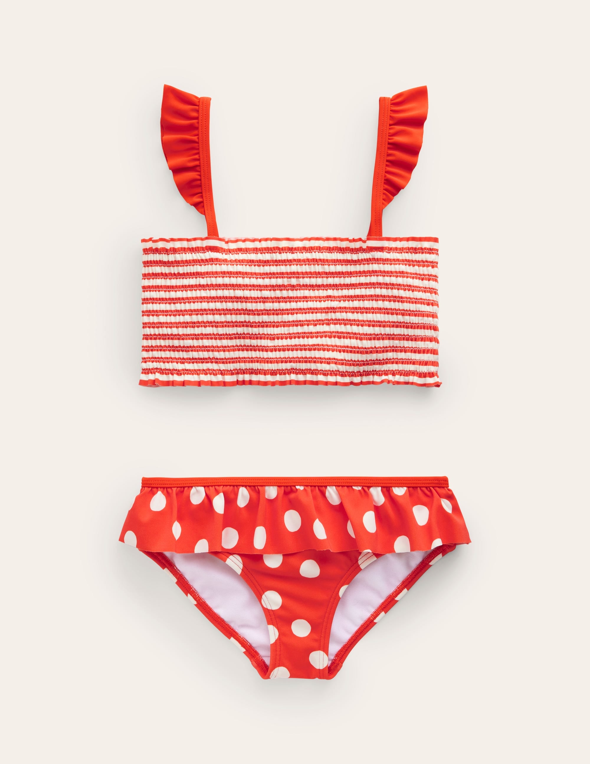 Hübscher Bikini mit Smokdetails-Mohnblumenrot Punkte - Image 1