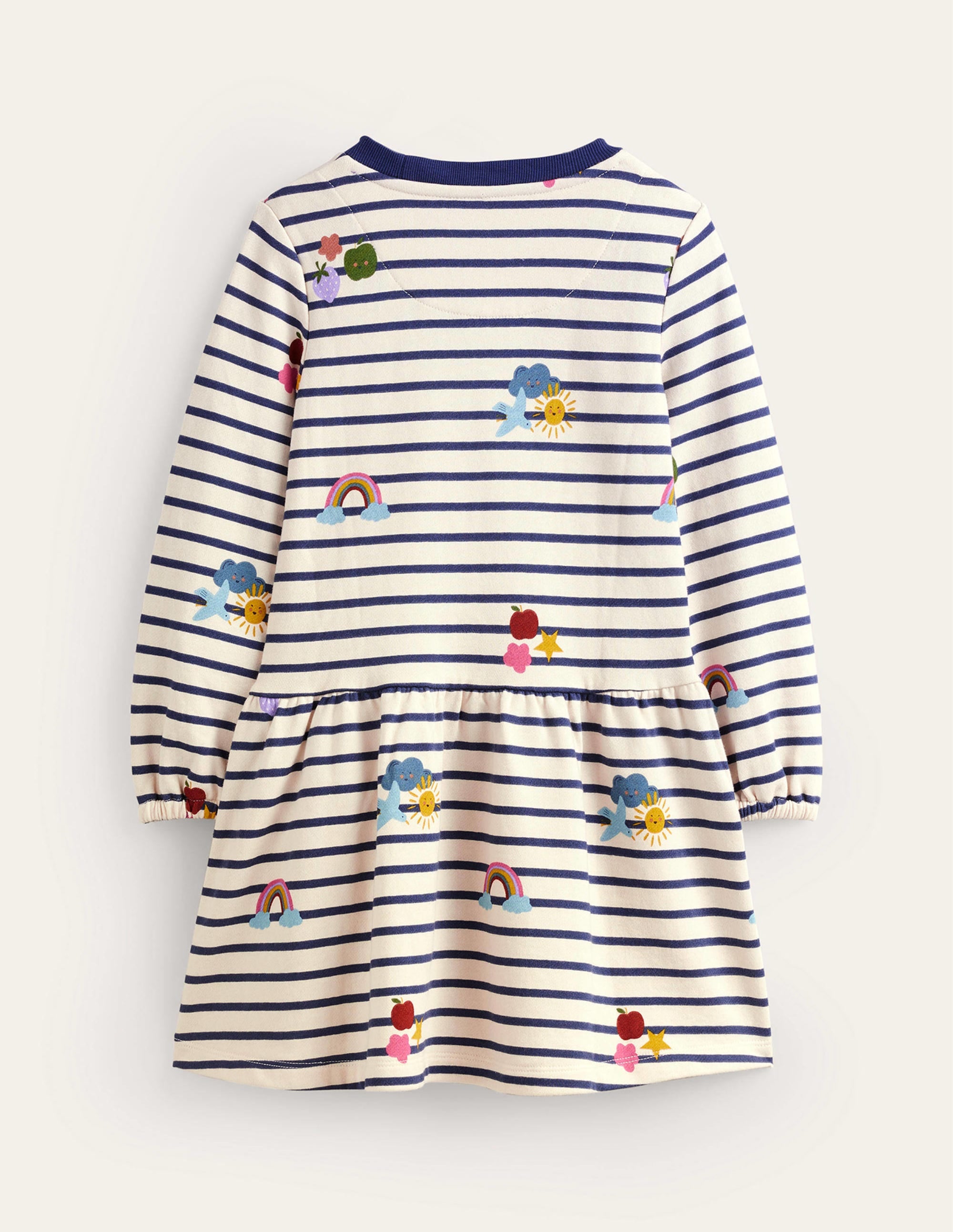 Robe-sweat imprimée-Rayé nuages arcs-en-ciel - Image 2