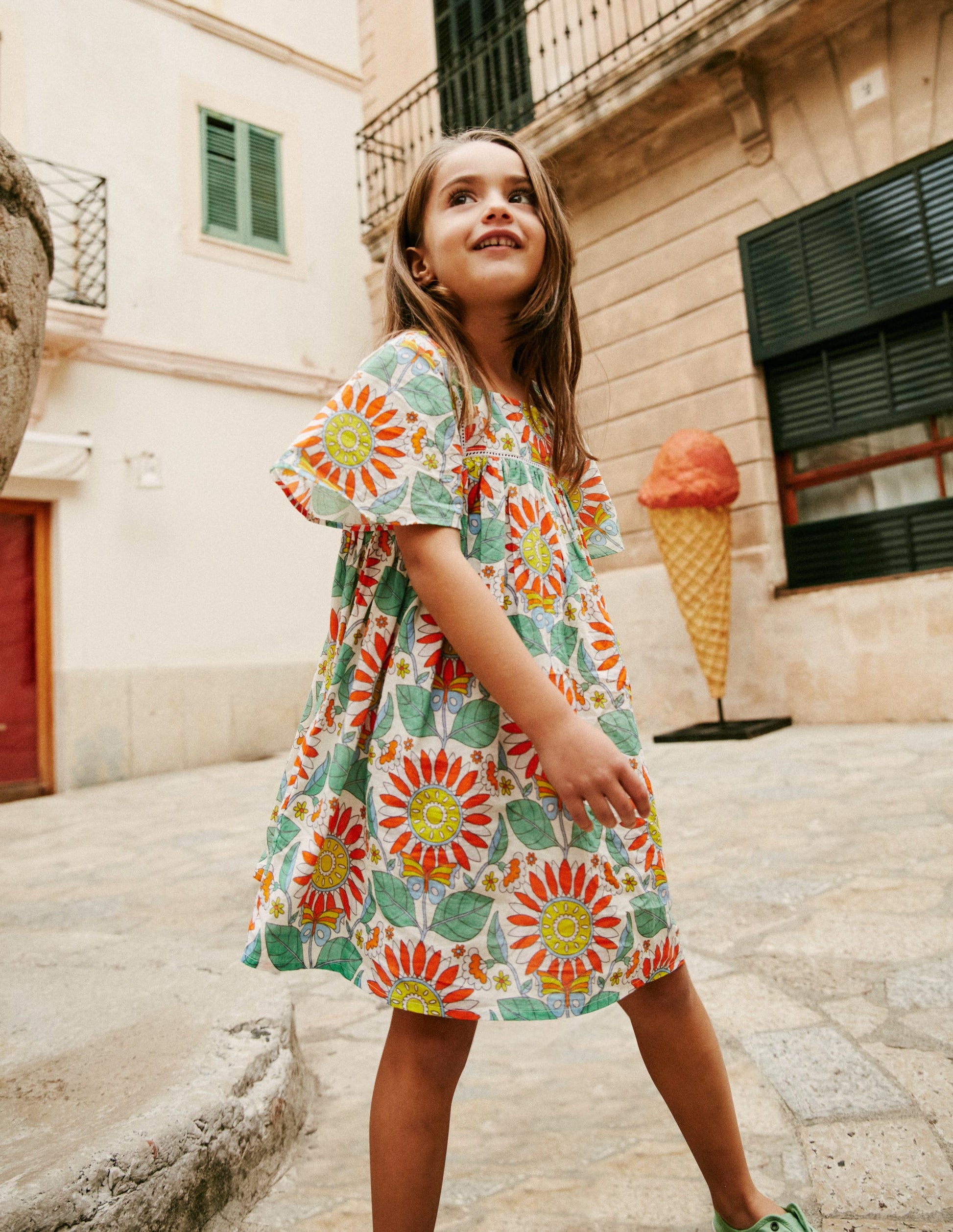 Robe de vacances légère-Motif Daisy Vine multi-4