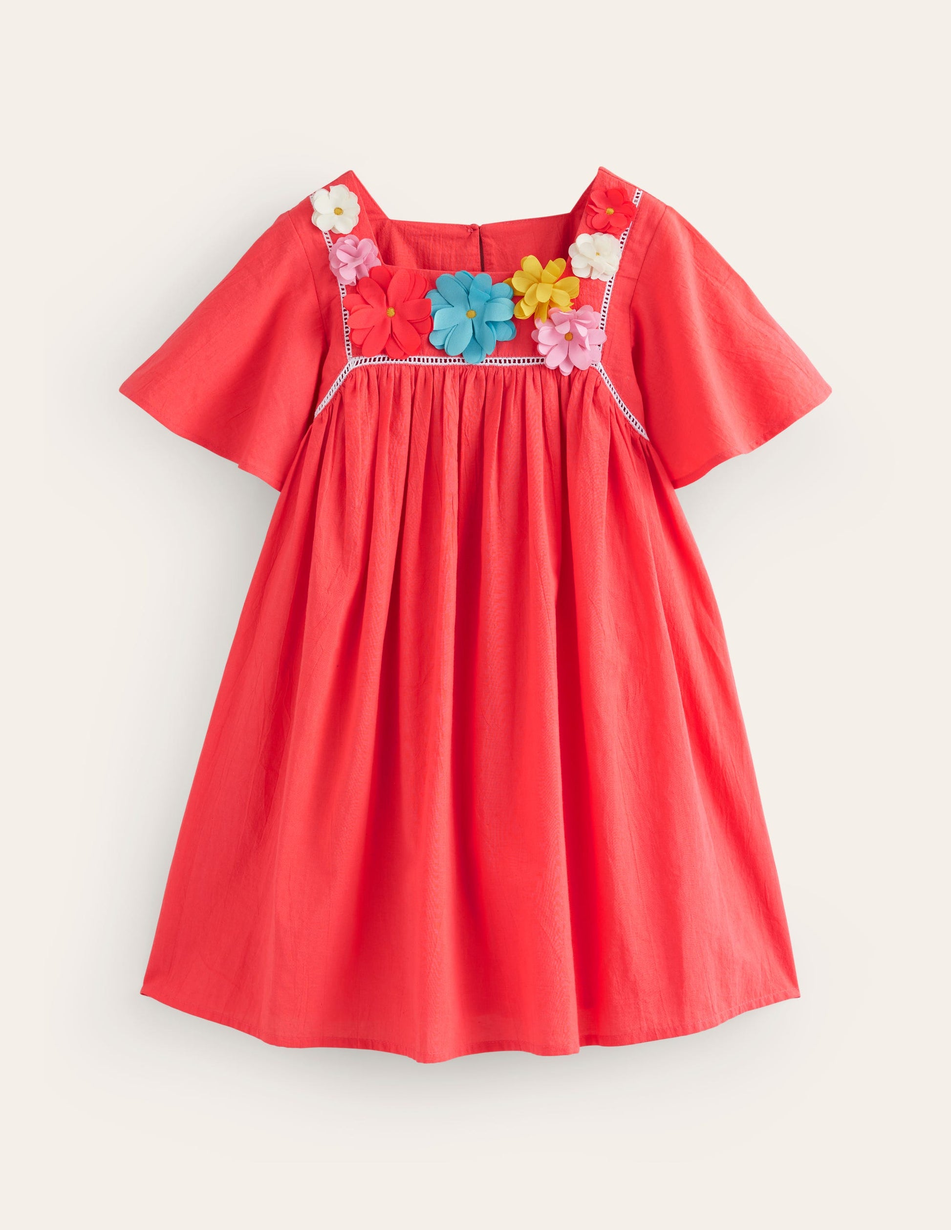 Leichtes Freizeitkleid-Marmeladenrot-1